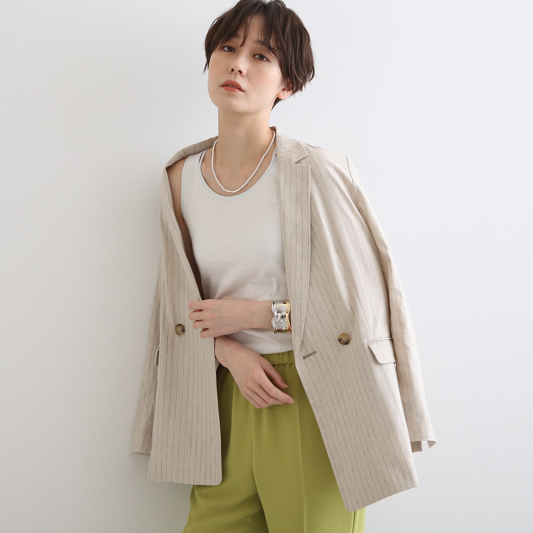 INDIVI [Made in Japan] Strap design tank top