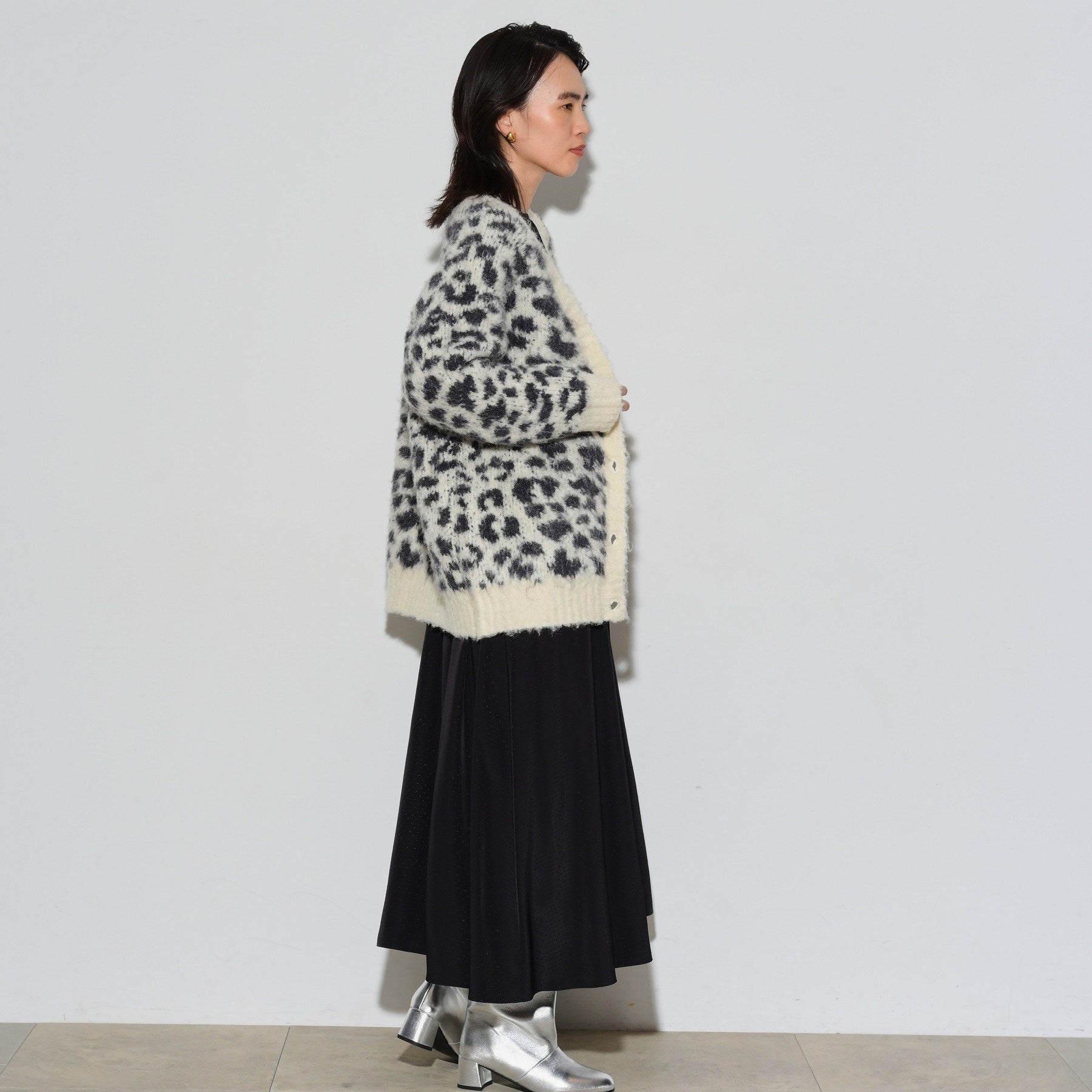 GALLEST LEOPARD FEATHER CARDIGAN