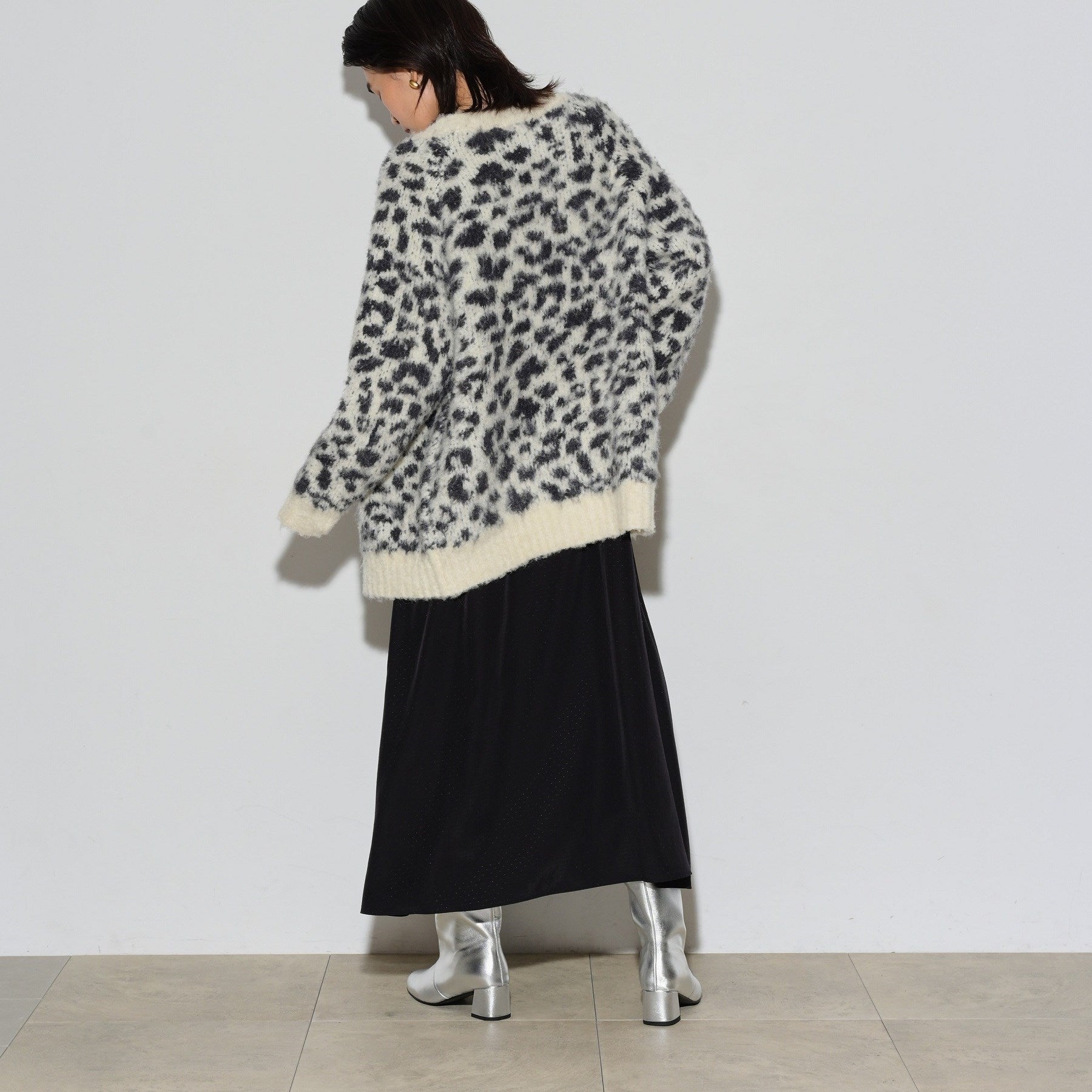 GALLEST LEOPARD FEATHER CARDIGAN