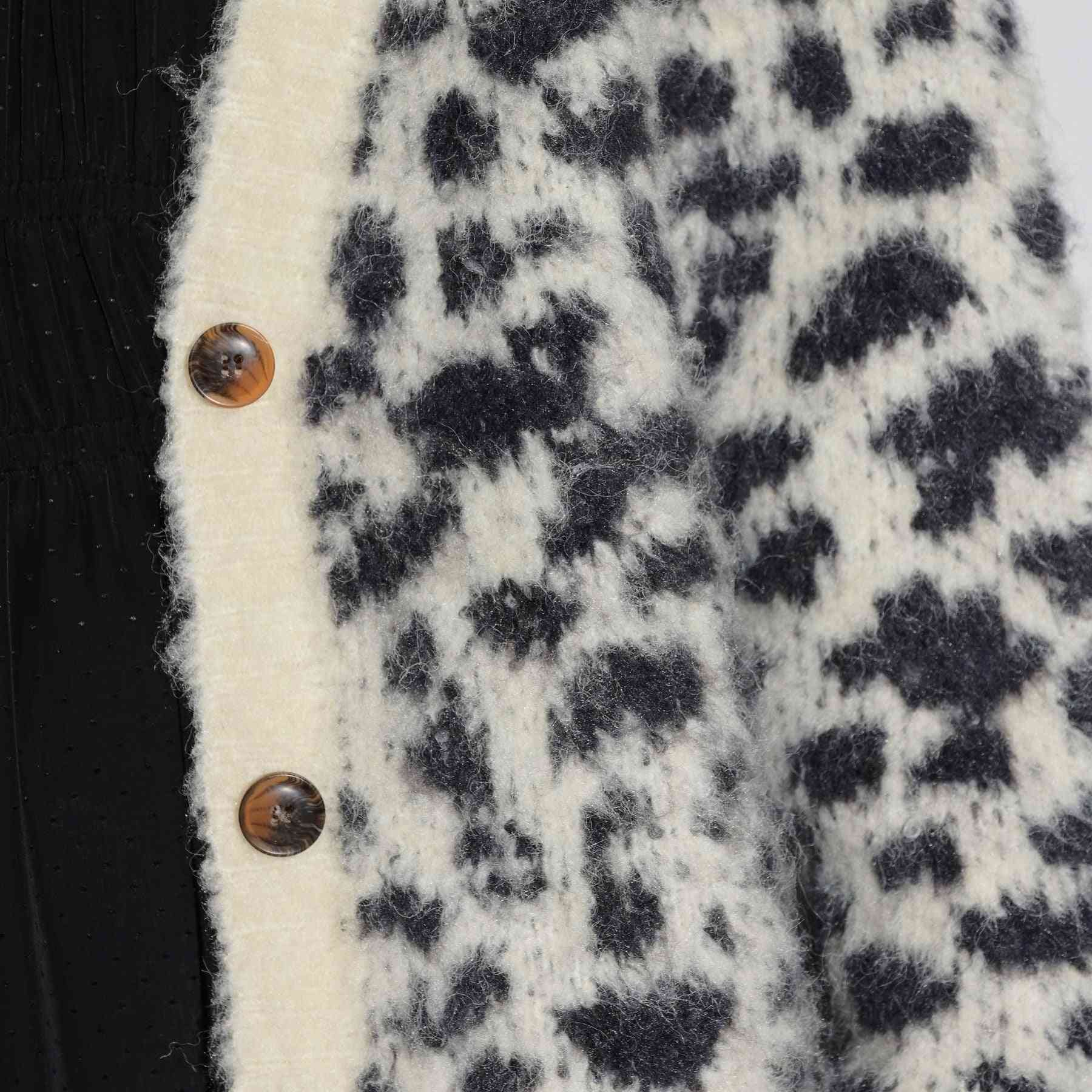 GALLEST LEOPARD FEATHER CARDIGAN