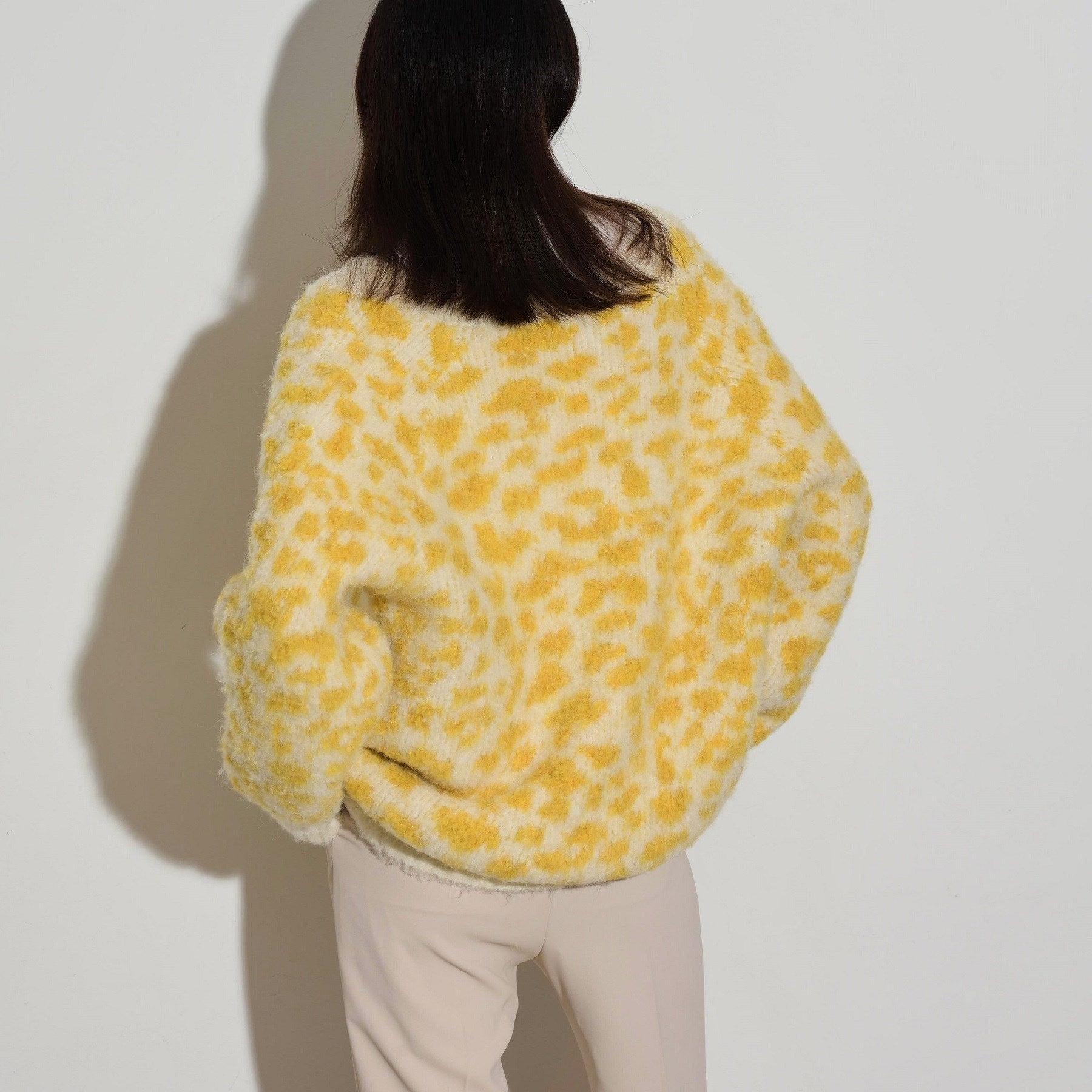 GALLEST LEOPARD FEATHER CARDIGAN