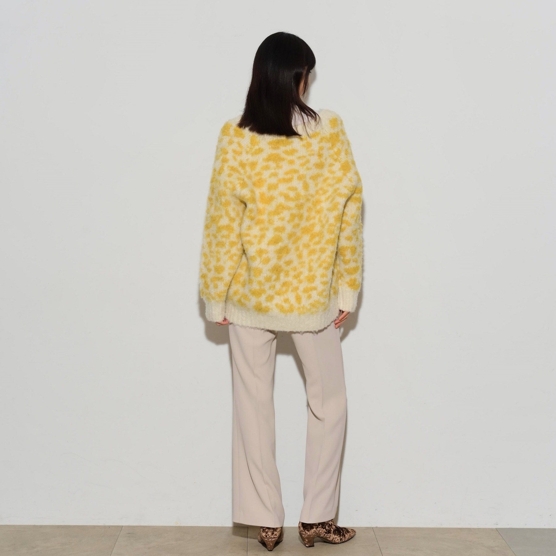 GALLEST LEOPARD FEATHER CARDIGAN