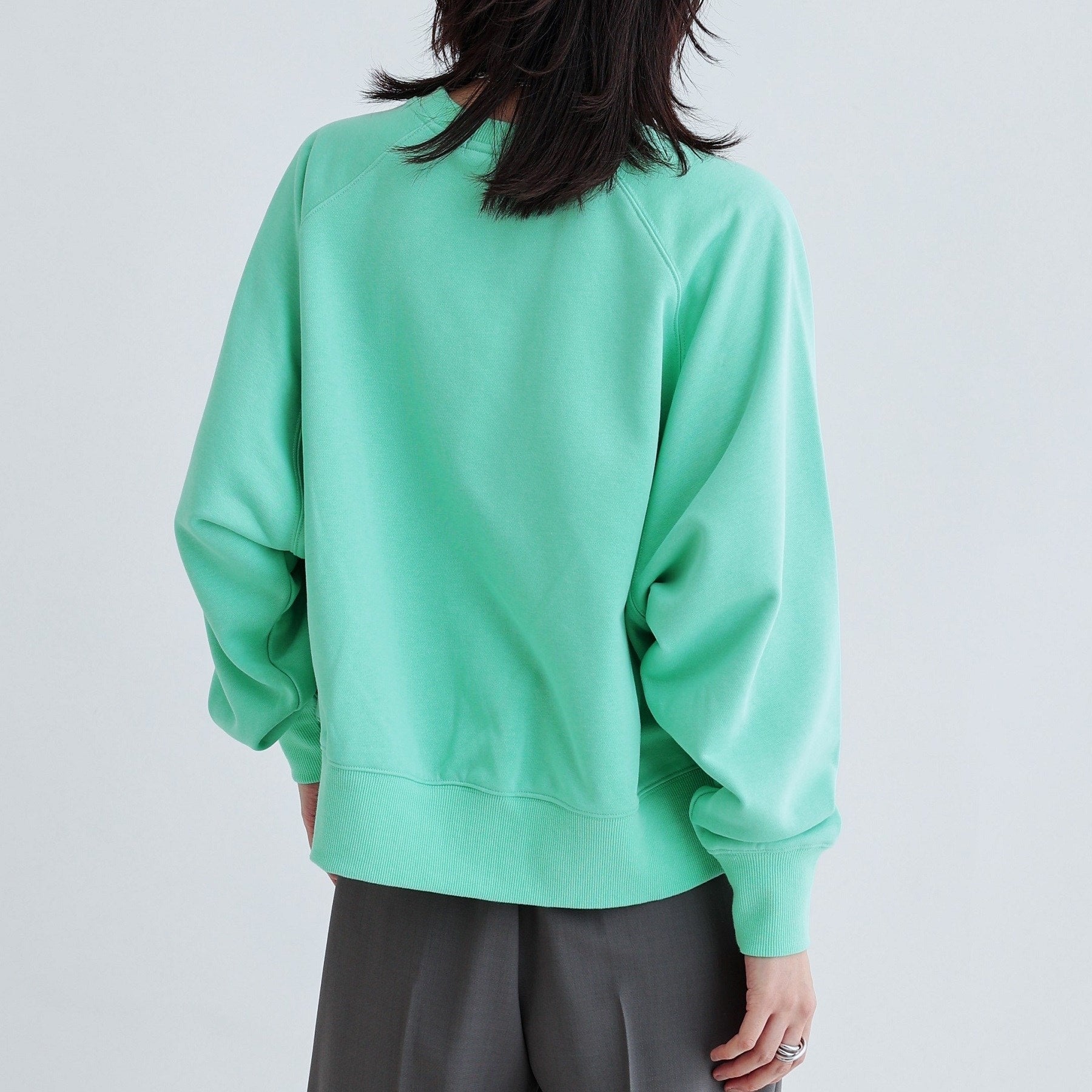 ギャレスト GALLEST ラウンドヘム裏毛ロゴトップス (ミントグリーン(021)) ミントグリーン(021)