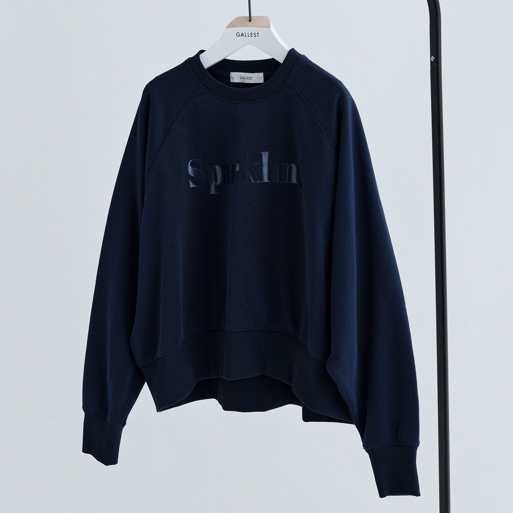 ギャレスト GALLEST ラウンドヘム裏毛ロゴトップス (ネイビー(094)) ネイビー(094)