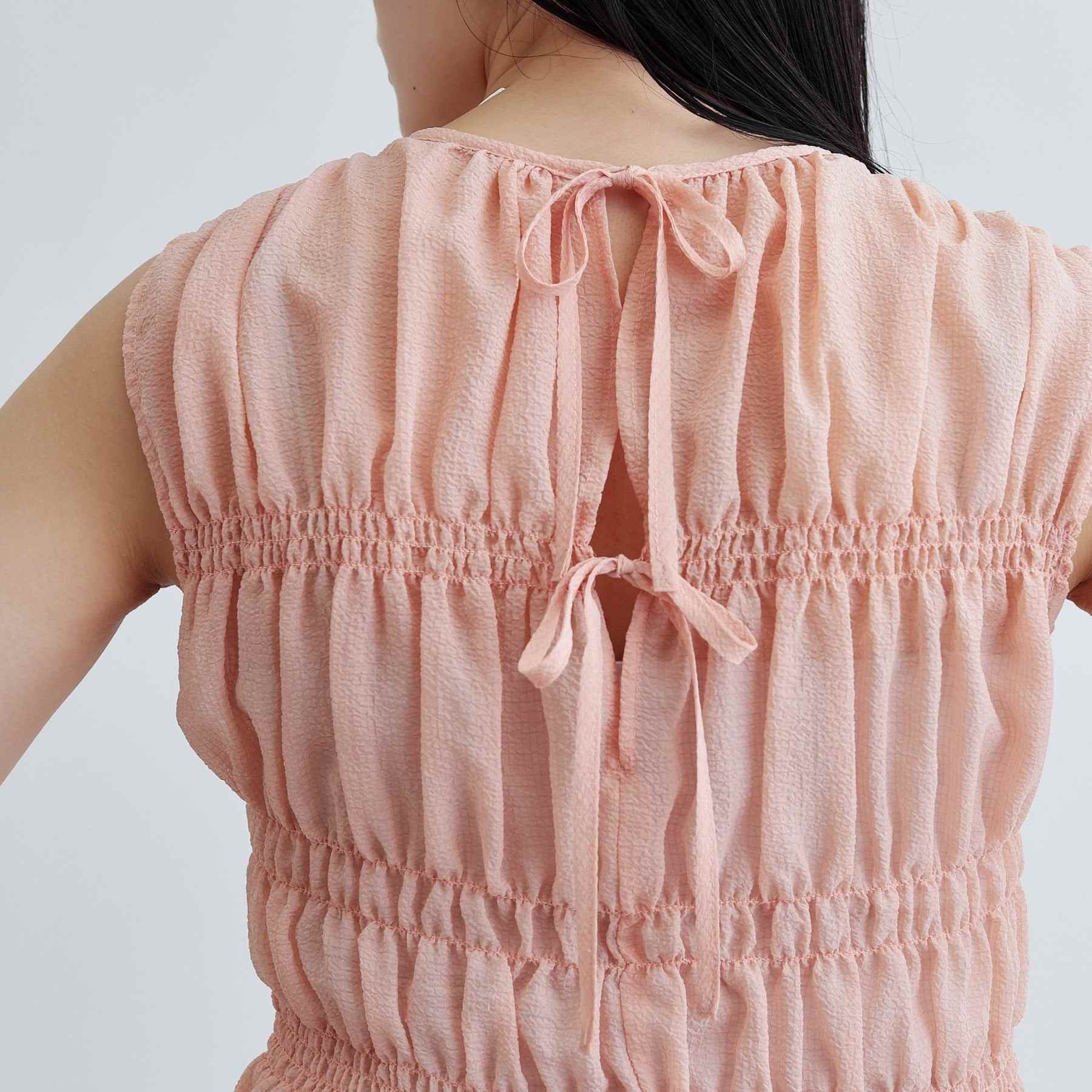 ギャレスト GALLEST ワッシャーティアードブラウス (ライトピンク(070)) ライトピンク(070)