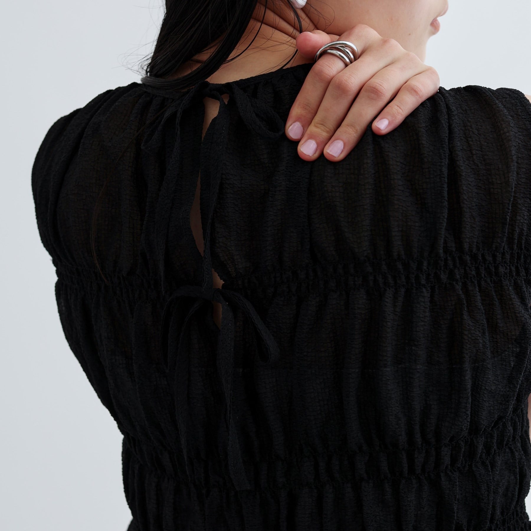 ギャレスト GALLEST ワッシャーティアードブラウス (ライトピンク(070)) ライトピンク(070)