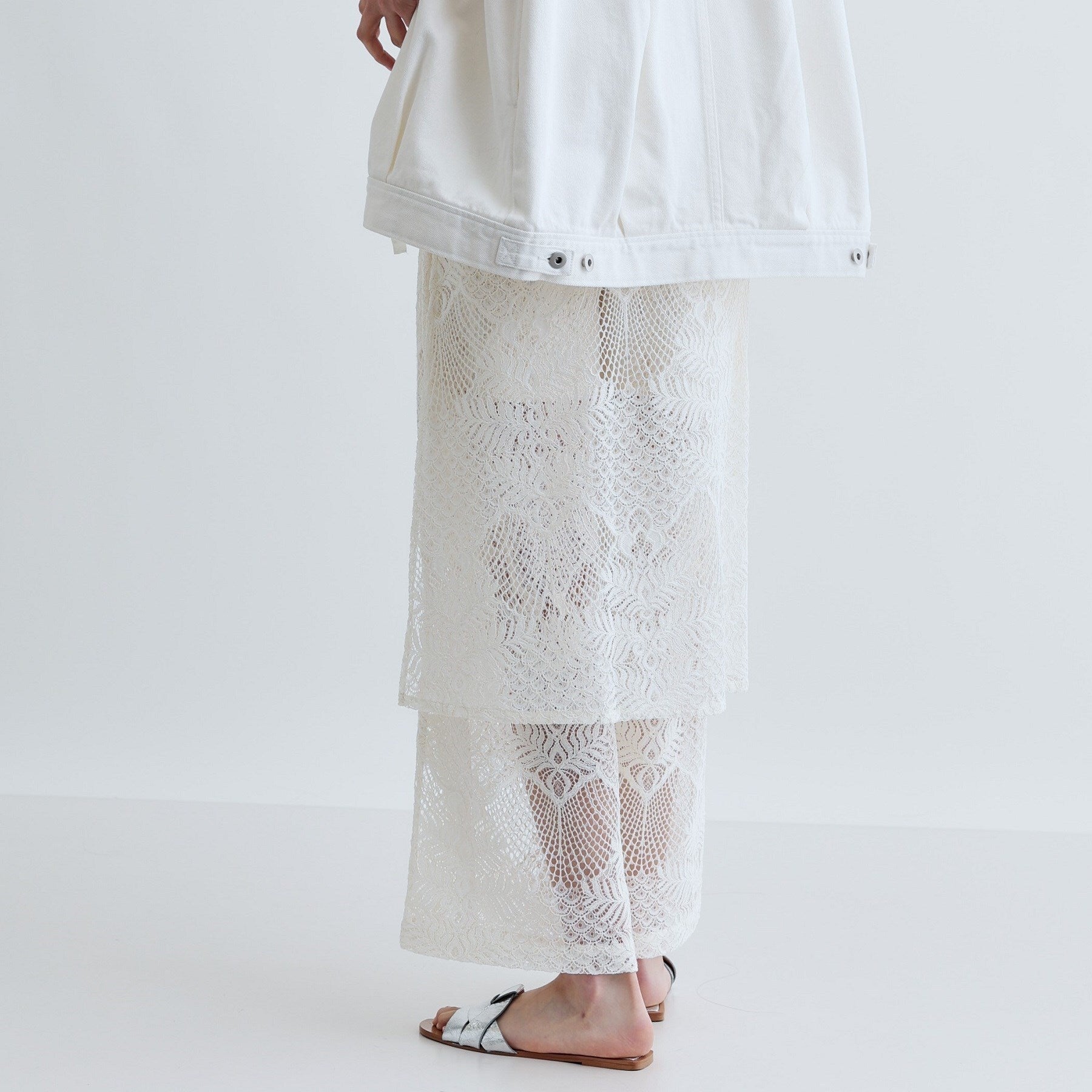 ギャレスト GALLEST ラップスカート付きレースパンツ (ブラック(019)) ブラック(019)