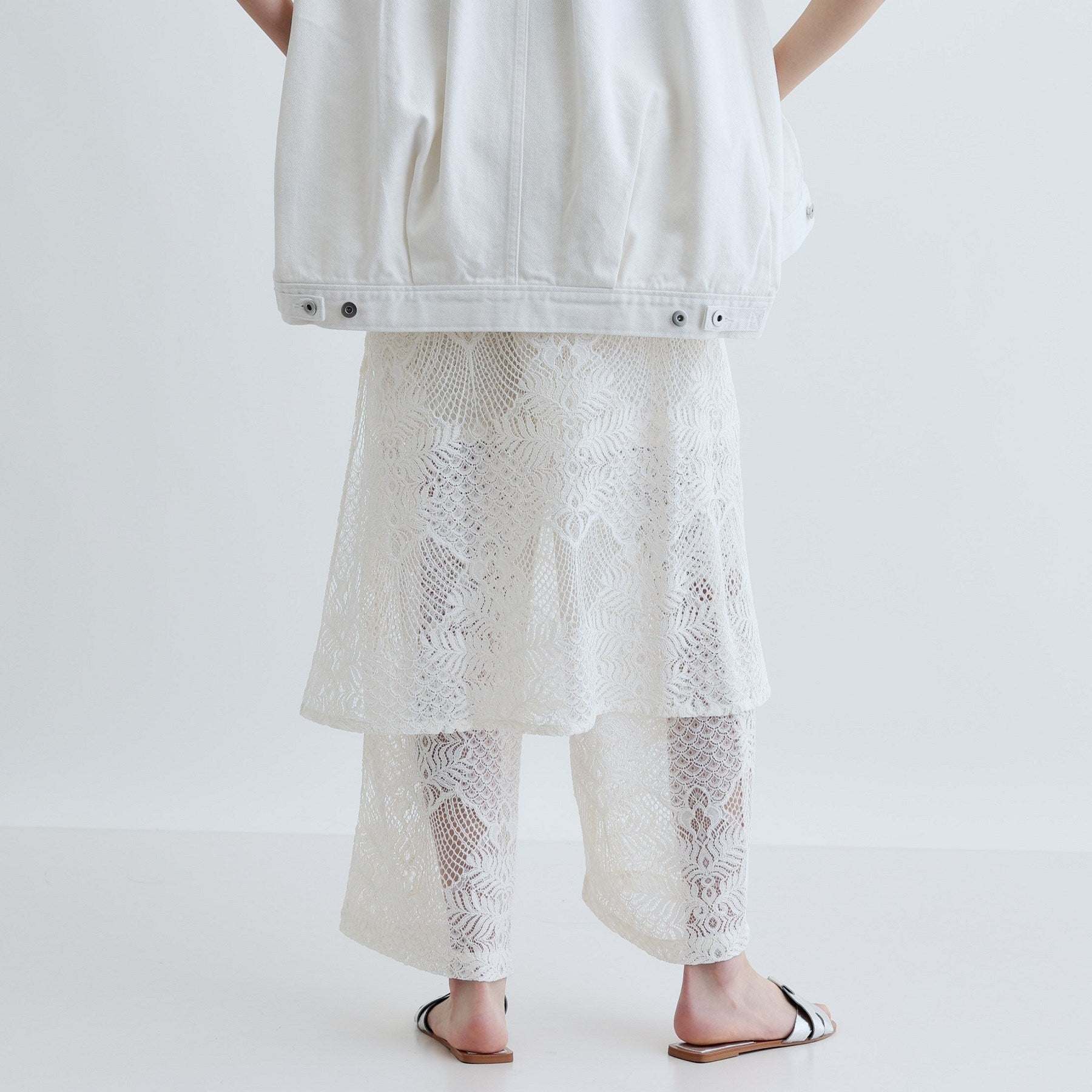 ギャレスト GALLEST ラップスカート付きレースパンツ (ブラック(019)) ブラック(019)