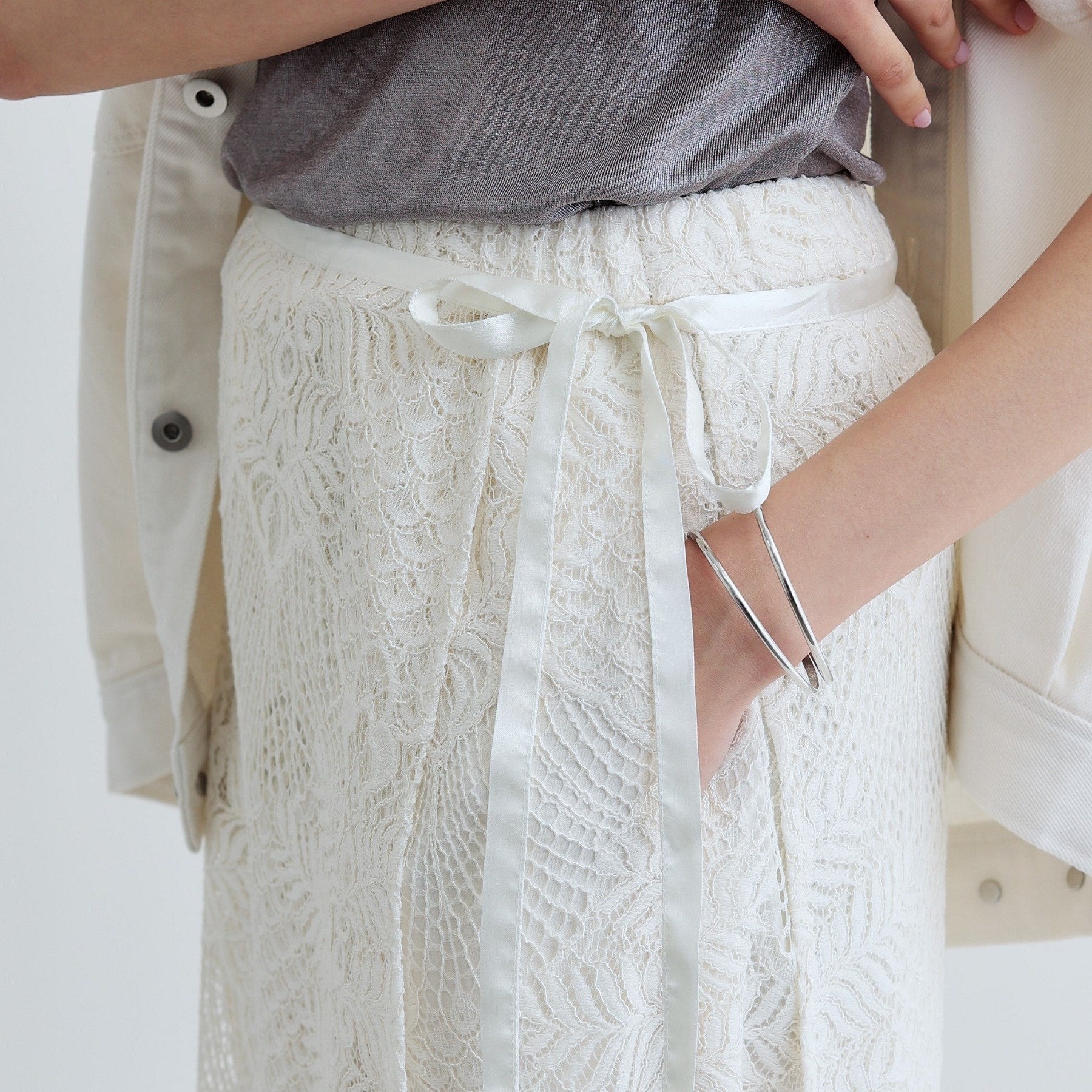 ギャレスト GALLEST ラップスカート付きレースパンツ (ブラック(019)) ブラック(019)