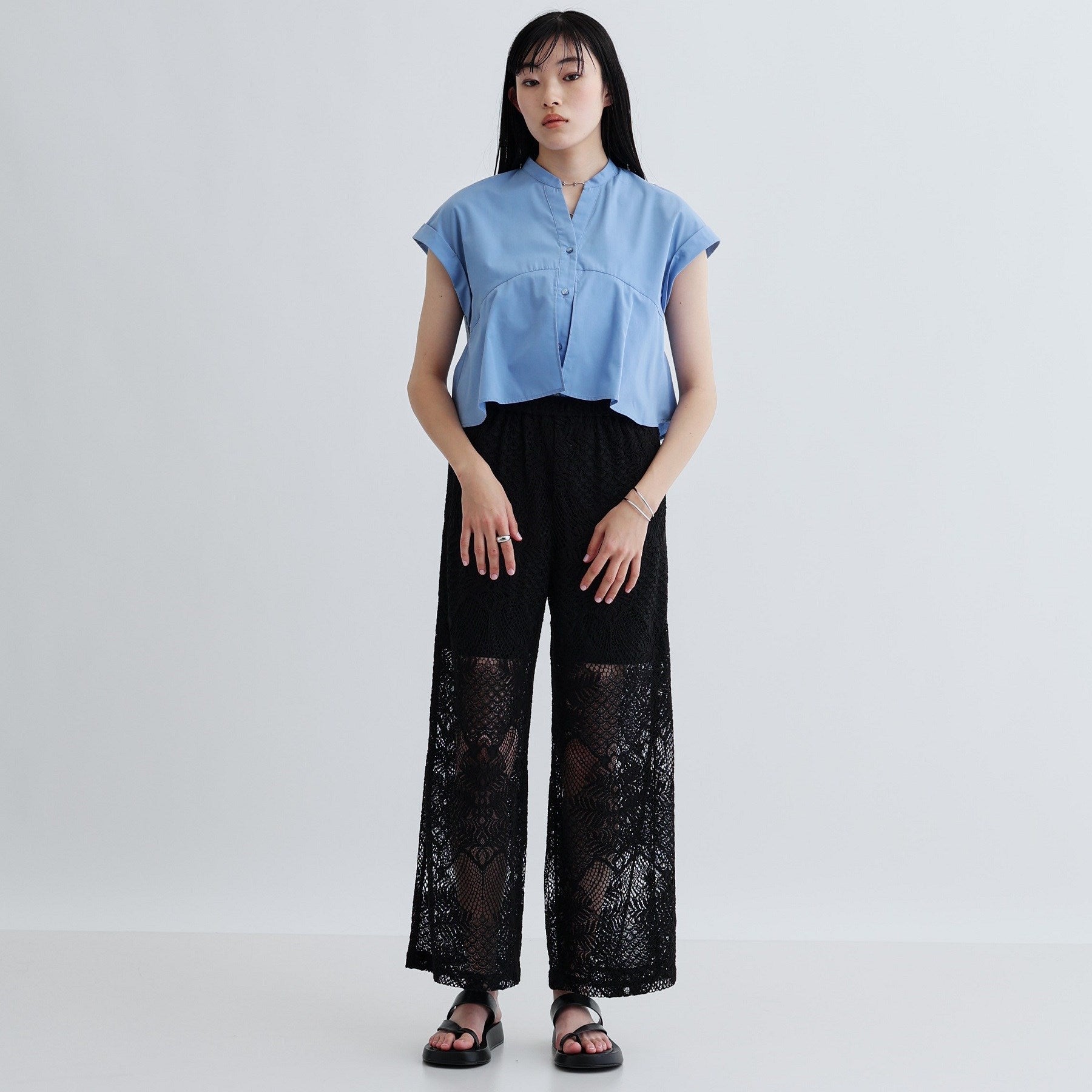 ギャレスト GALLEST ラップスカート付きレースパンツ (ブラック(019)) ブラック(019)