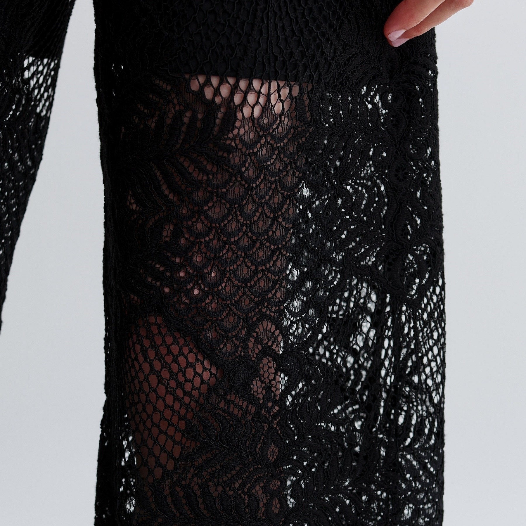 ギャレスト GALLEST ラップスカート付きレースパンツ (ブラック(019)) ブラック(019)