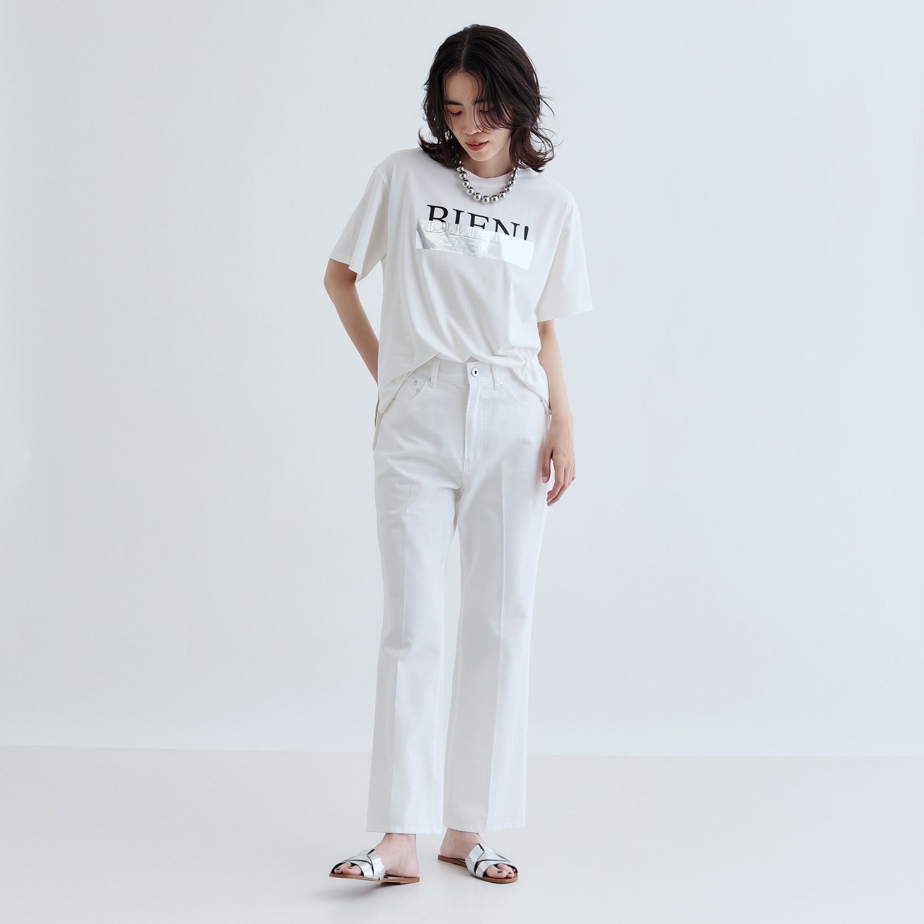 ギャレスト GALLEST 【接触冷感】箔プリントロゴTシャツ (ホワイト(001)) ホワイト(001)