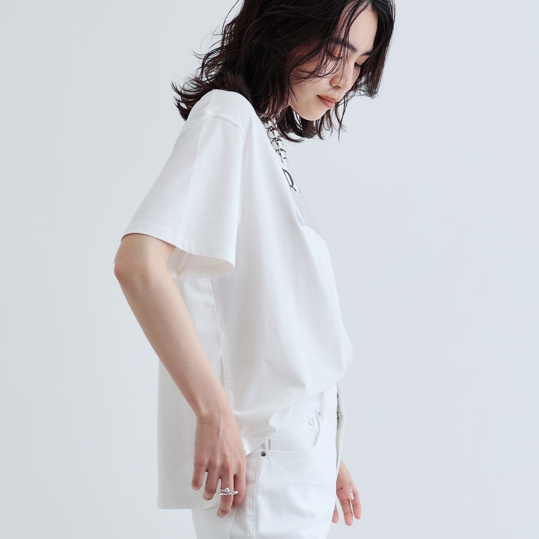 ギャレスト GALLEST 【接触冷感】箔プリントロゴTシャツ (ホワイト(001)) ホワイト(001)