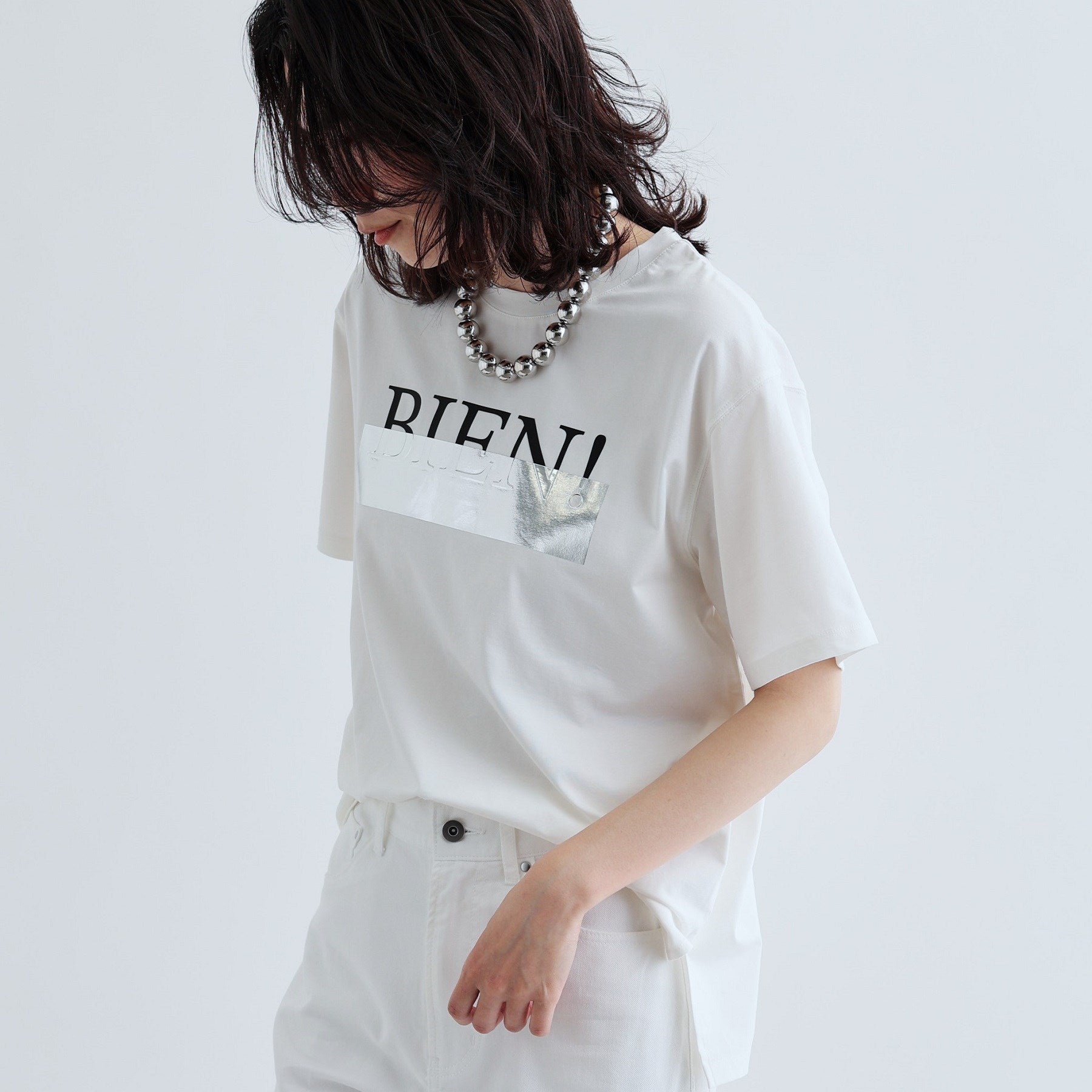 ギャレスト GALLEST 【接触冷感】箔プリントロゴTシャツ (ホワイト(001)) ホワイト(001)