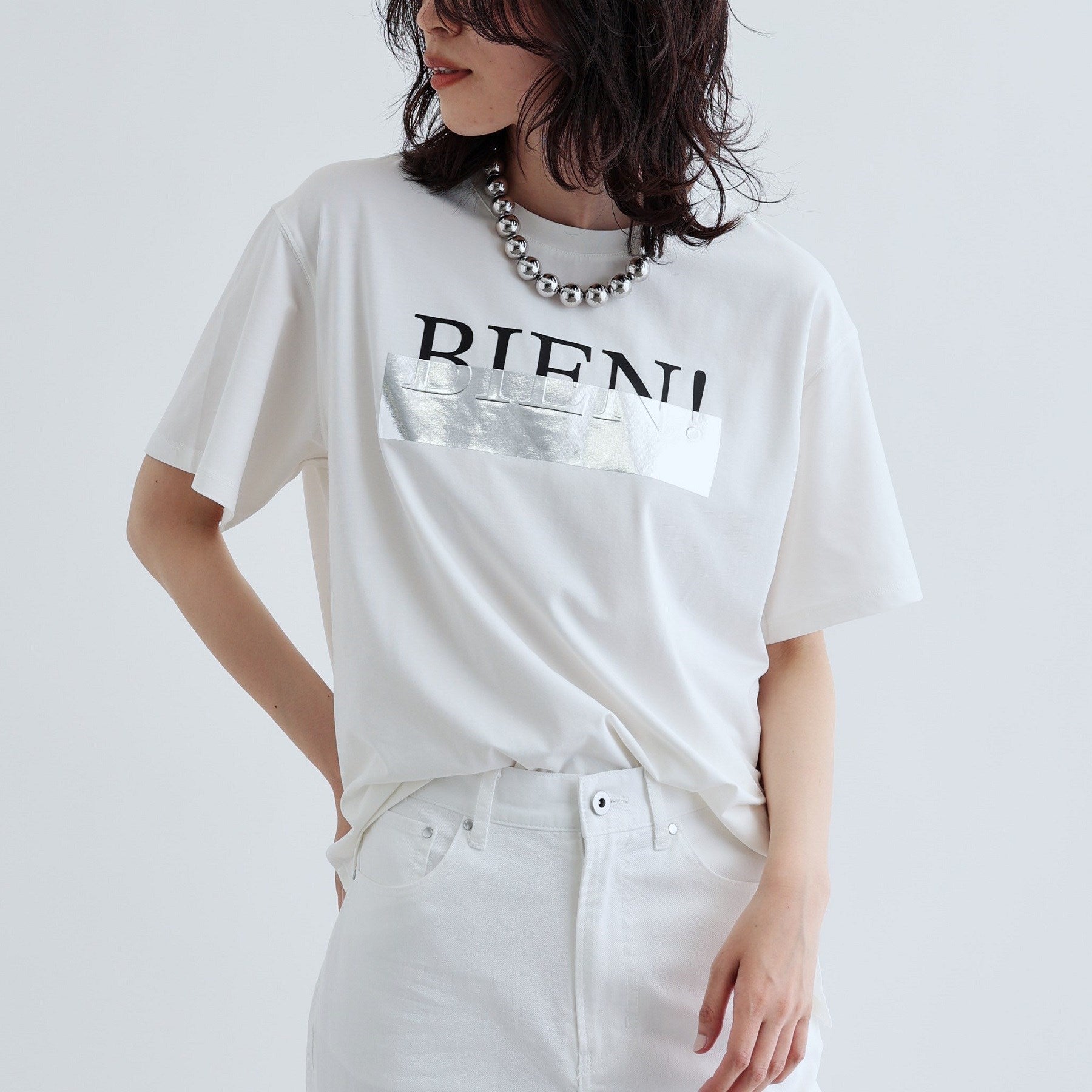 ギャレスト GALLEST 【接触冷感】箔プリントロゴTシャツ (ホワイト(001)) ホワイト(001)