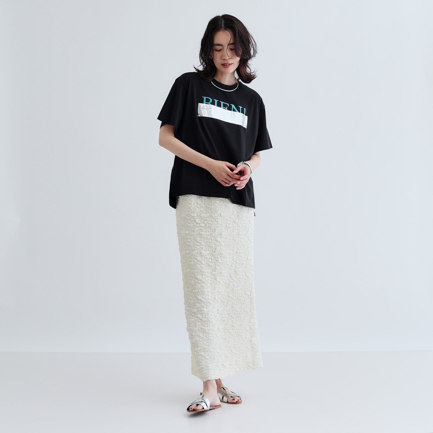 ギャレスト GALLEST 【接触冷感】箔プリントロゴTシャツ (ホワイト(001)) ホワイト(001)