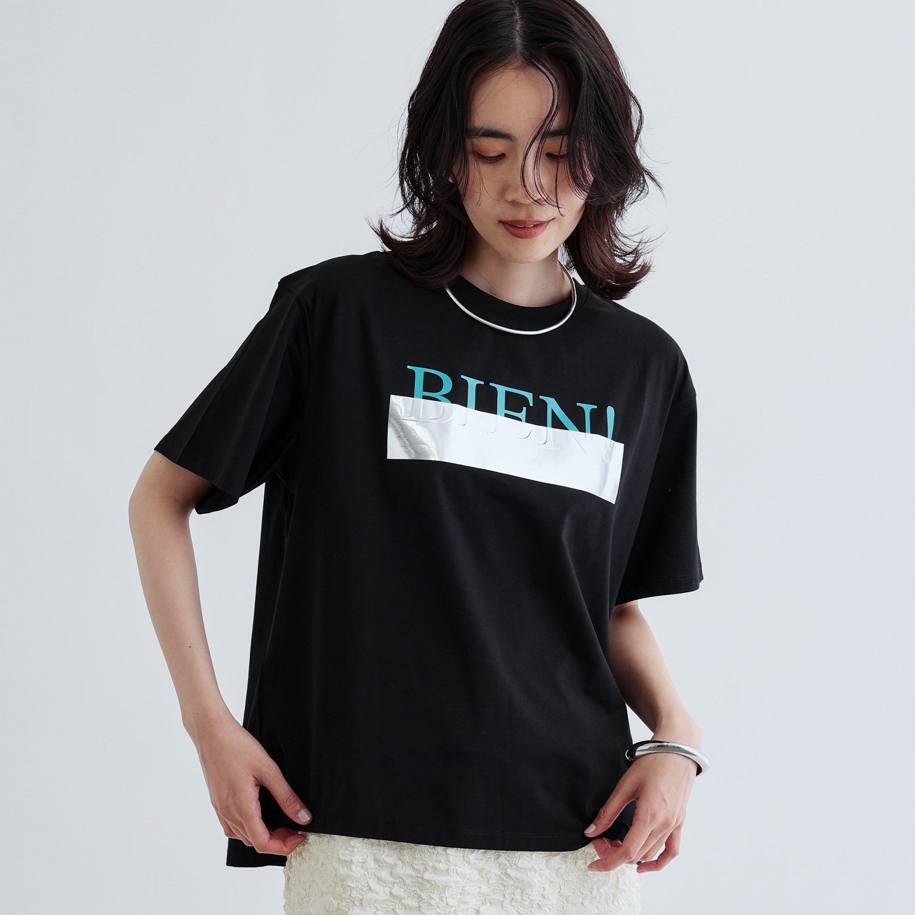 ギャレスト GALLEST 【接触冷感】箔プリントロゴTシャツ (ホワイト(001)) ホワイト(001)