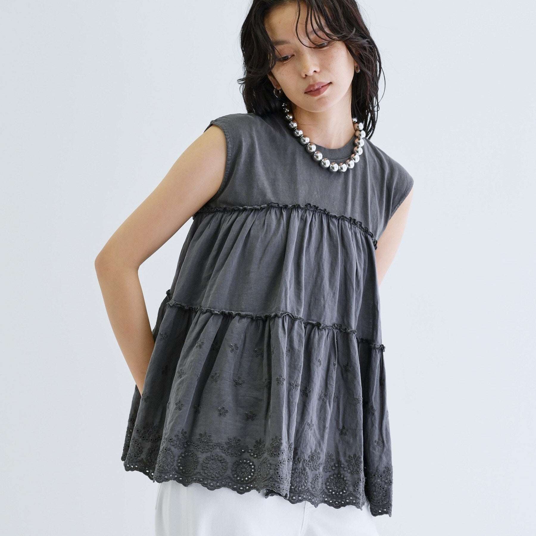 ギャレスト GALLEST ピグメントダイノースリーブカットソー (ミントグリーン(021)) ミントグリーン(021)