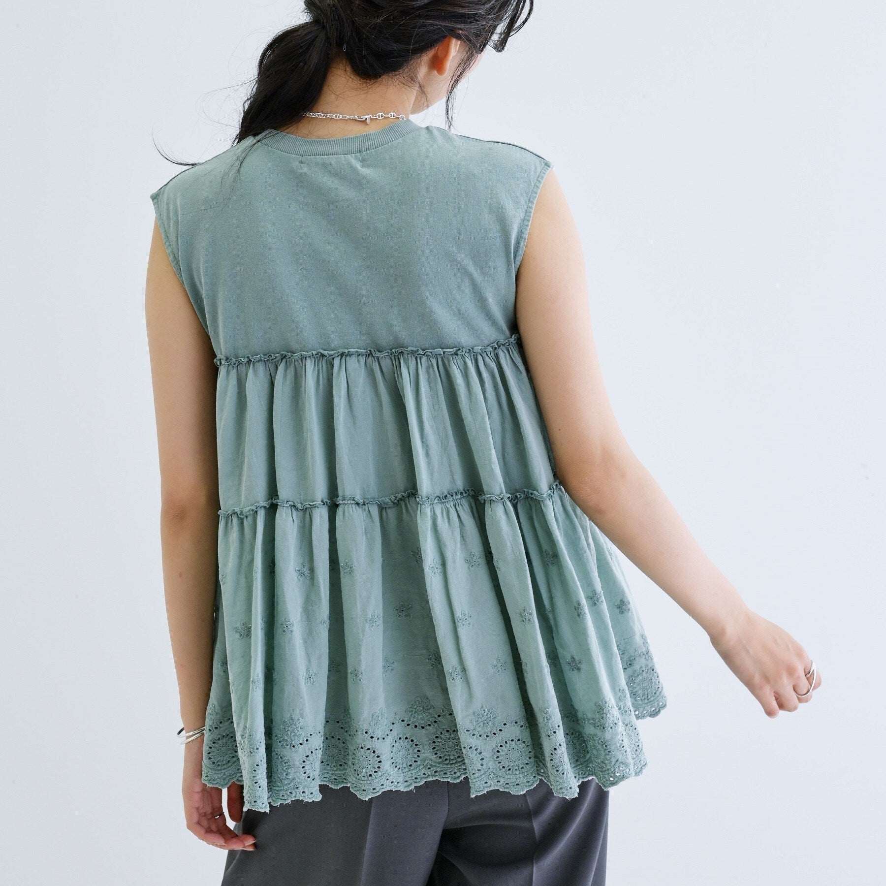 ギャレスト GALLEST ピグメントダイノースリーブカットソー (ミントグリーン(021)) ミントグリーン(021)