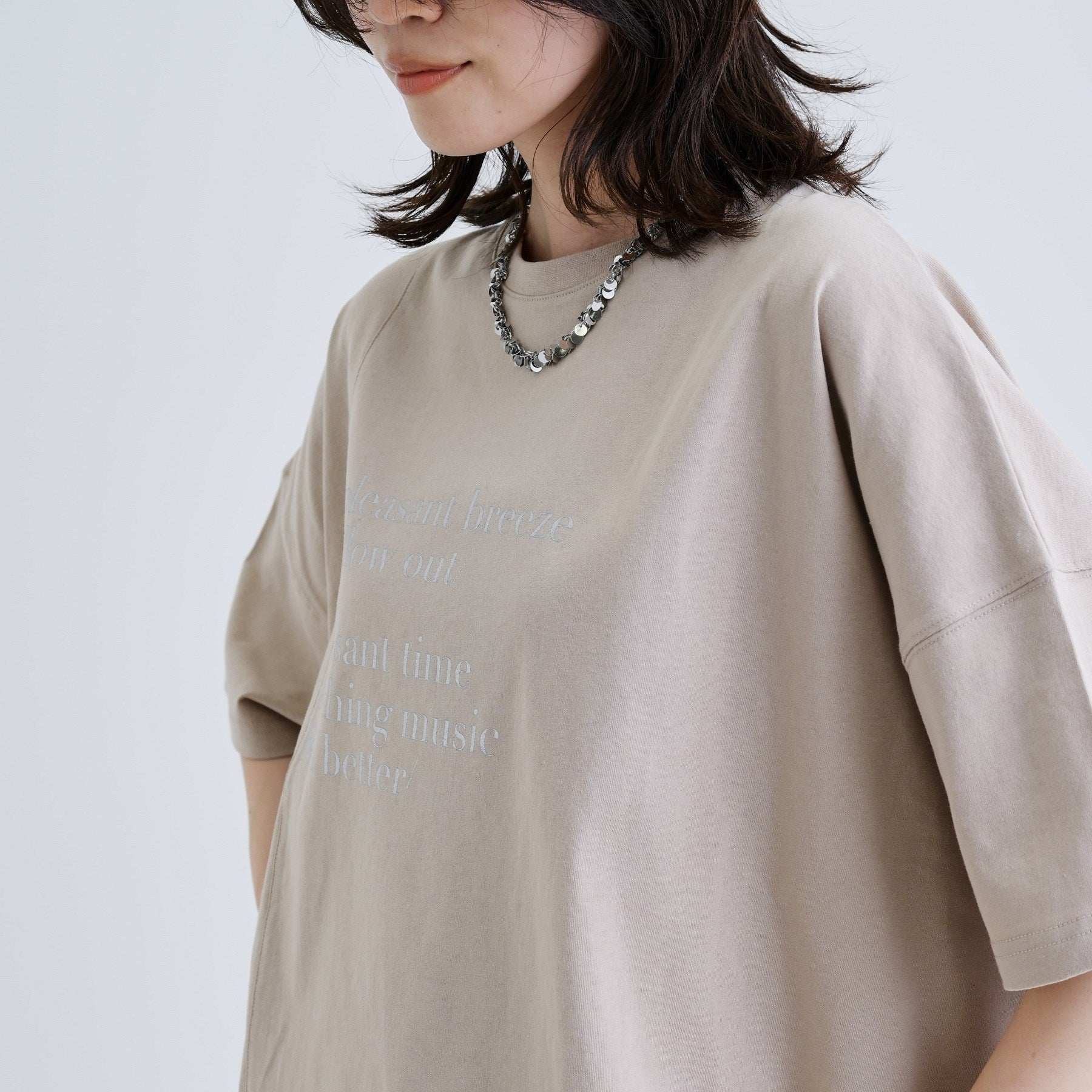 ギャレスト GALLEST イレギュラーグラフィックTシャツ (チャコールグレー(014)) チャコールグレー(014)