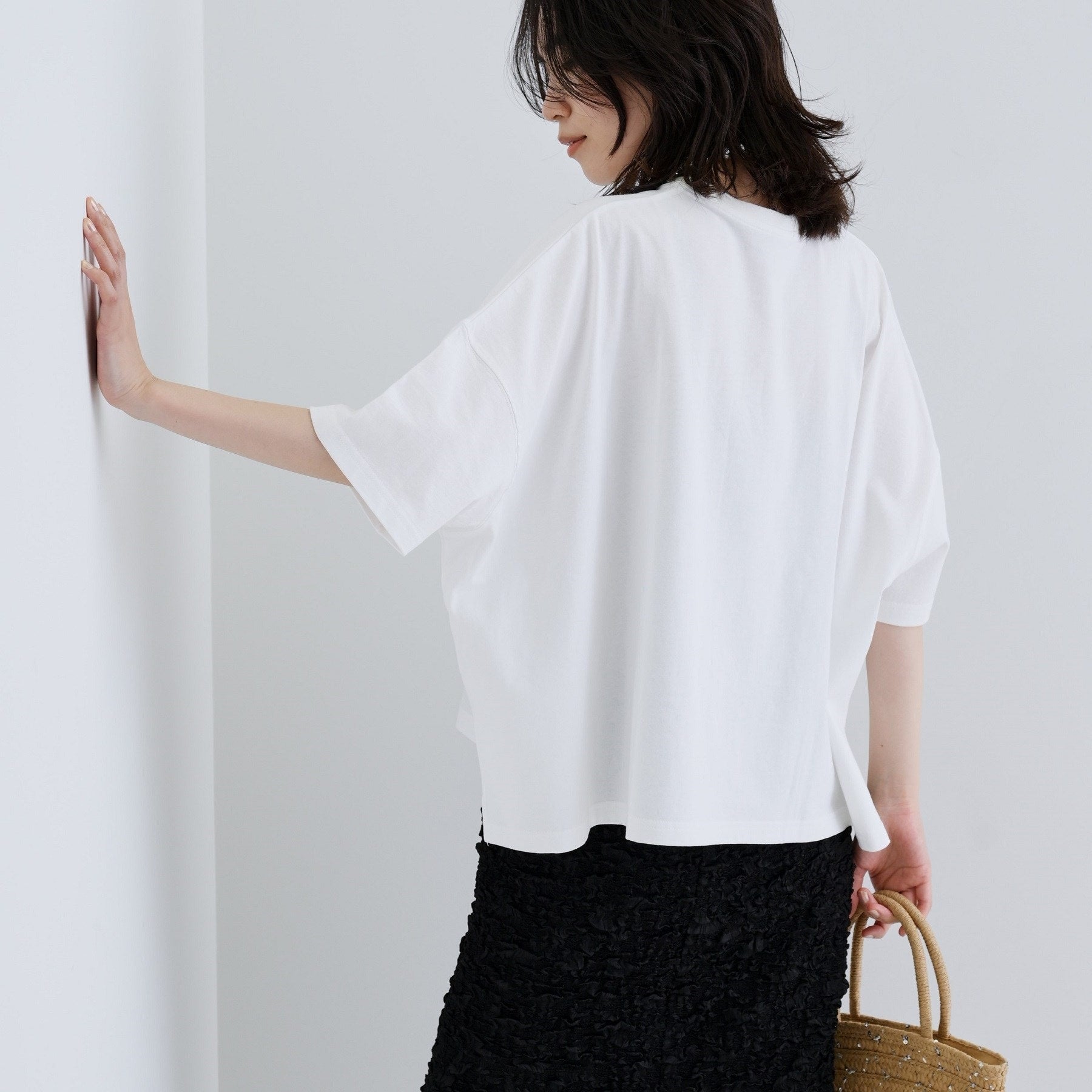 ギャレスト GALLEST イレギュラーグラフィックTシャツ (チャコールグレー(014)) チャコールグレー(014)