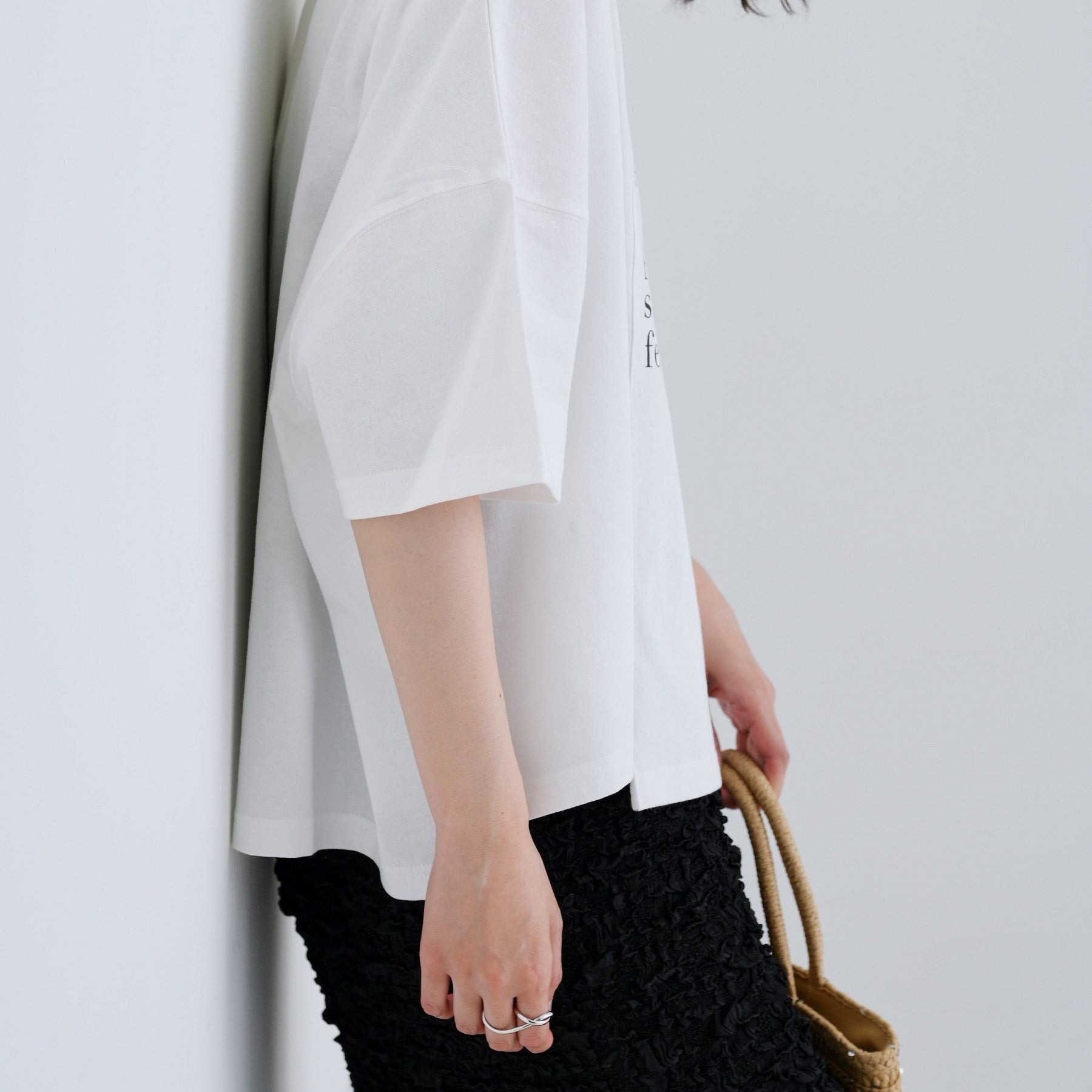 ギャレスト GALLEST イレギュラーグラフィックTシャツ (チャコールグレー(014)) チャコールグレー(014)