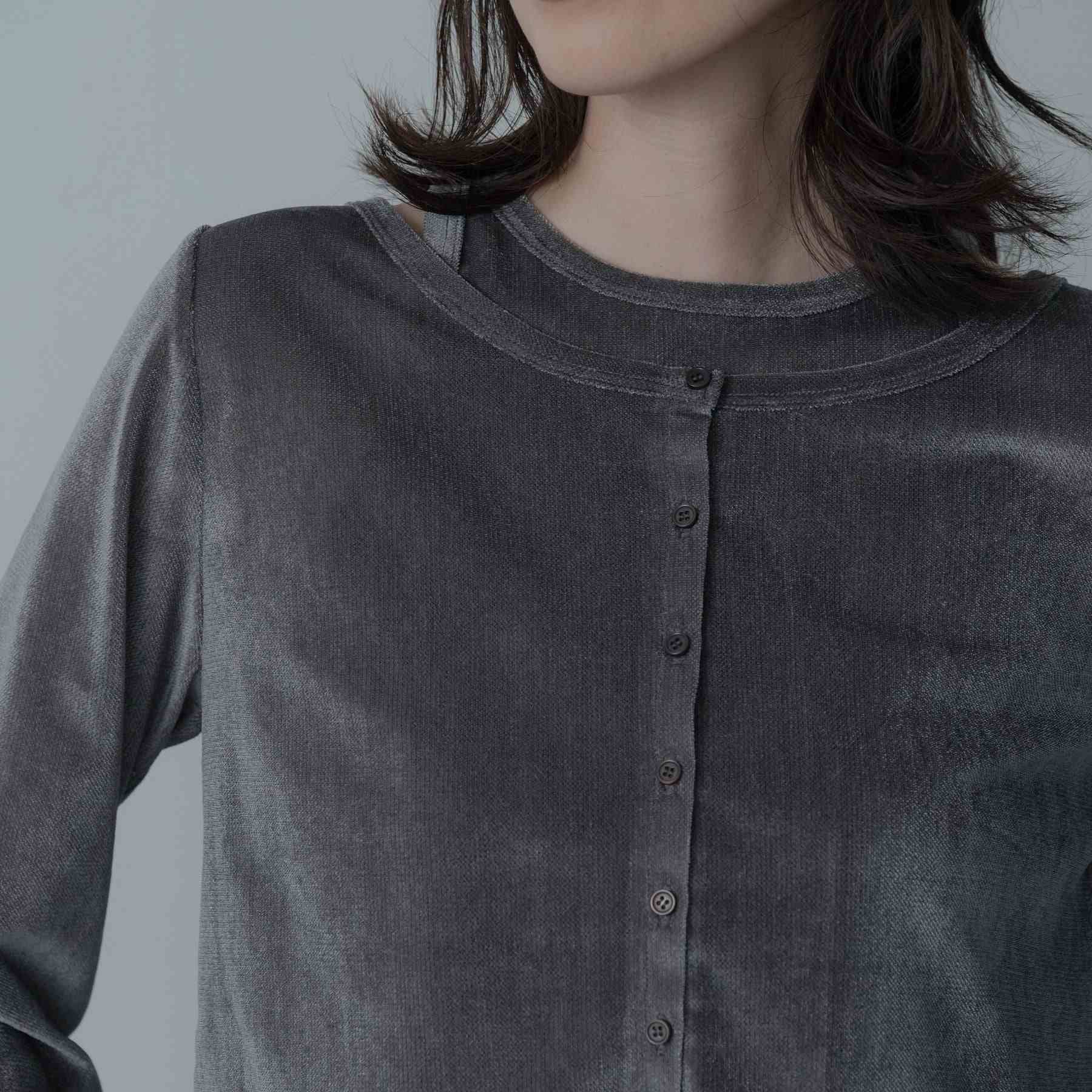 ギャレスト GALLEST チュールベロアアンサンブル (チャコールグレー(013)) チャコールグレー(013)