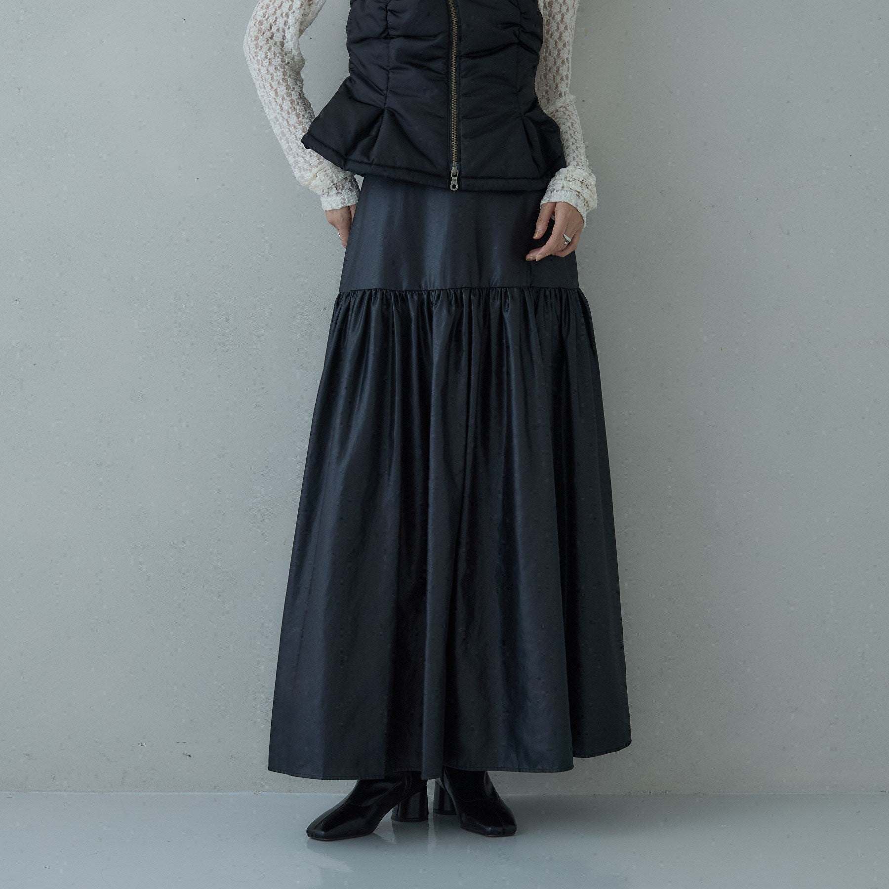 ギャレスト GALLEST レザーライクマキシスカート (ボルドー(064)) ボルドー(064)