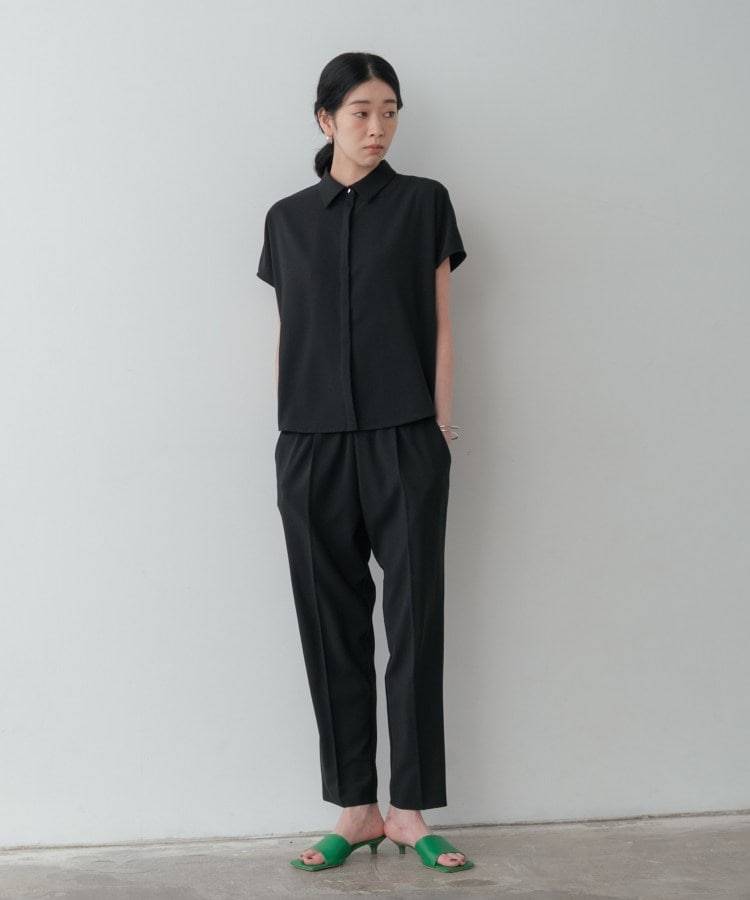 ギャレスト GALLEST Comfy SET UP|フレアスリーブブラウス【セットアップ対応/通勤/カセット服】 (ブルー(091)) ブルー(091)