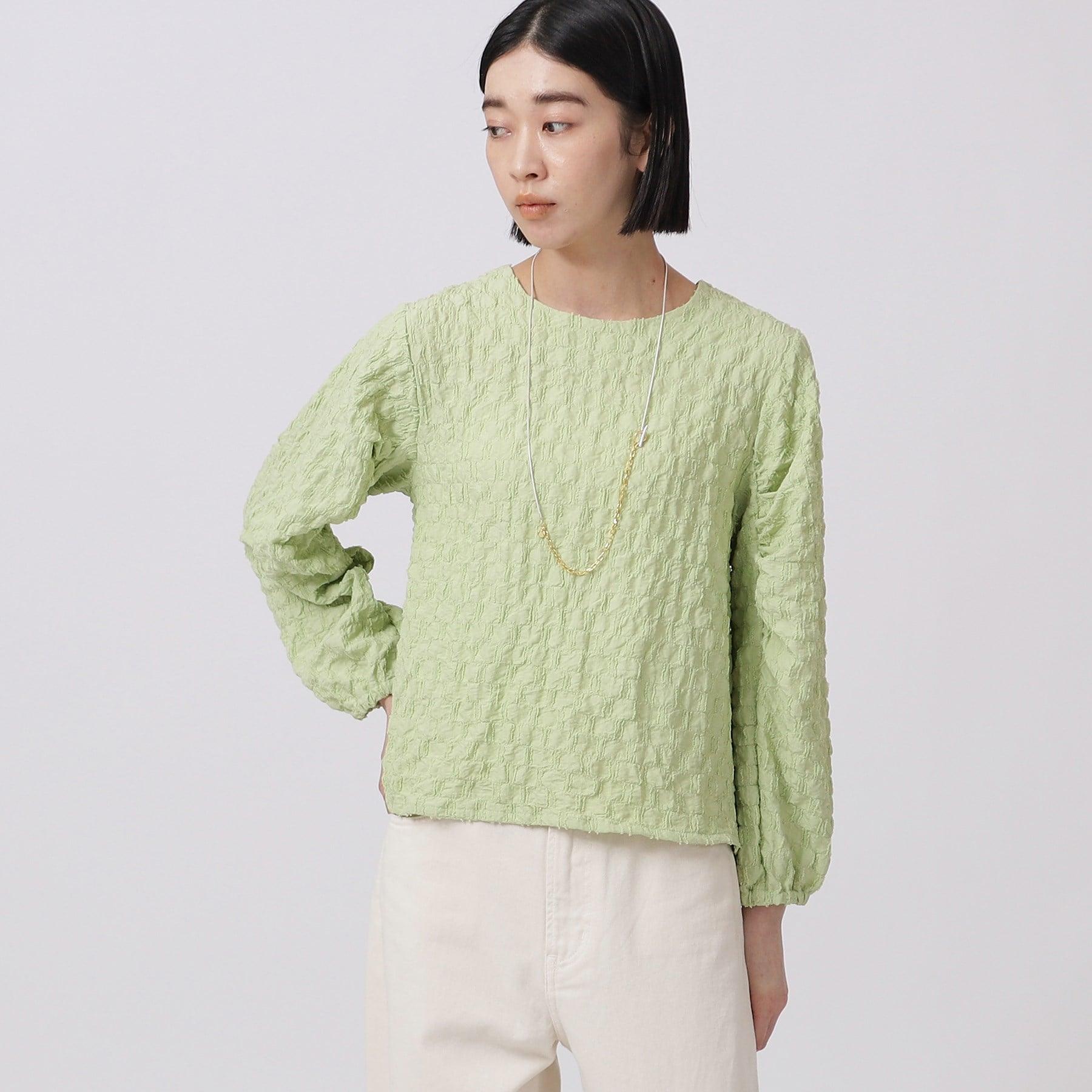 GALLEST Folded jacquard blouse