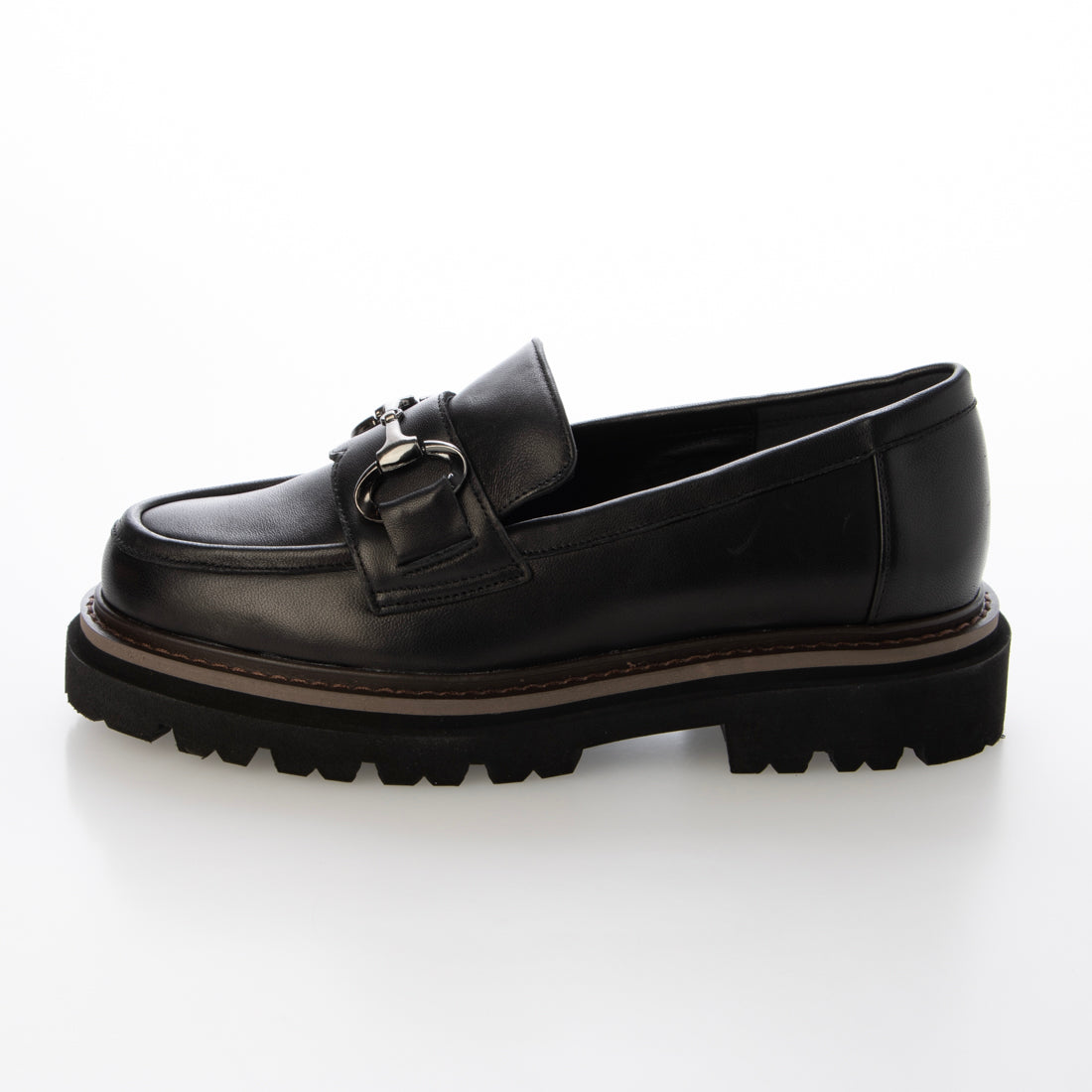 インターショシュール INTER-CHAUSSURES 撥水厚底ビットローファー (ブラック) ブラック