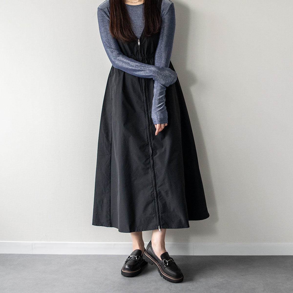 インターショシュール INTER-CHAUSSURES 撥水厚底ビットローファー (ブラック) ブラック