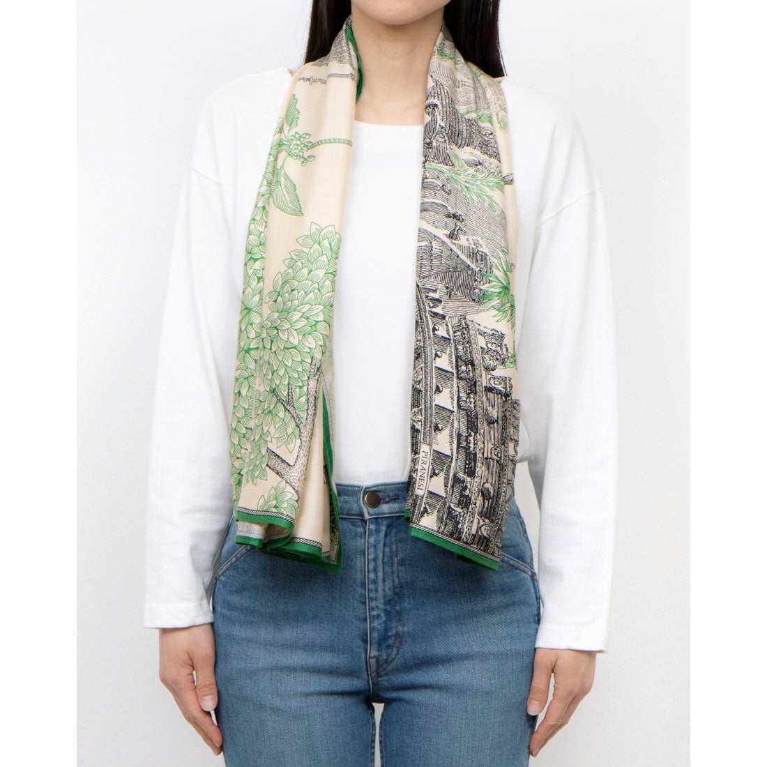 イヌイエディションズ INOUI EDITIONS 春夏ストール (GREEN) GREEN