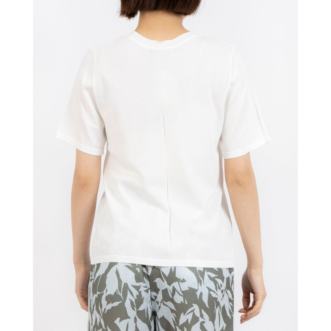 インタープラネット INTERPLANET RNシンプルニットTシャツ (オフホワイト) オフホワイト