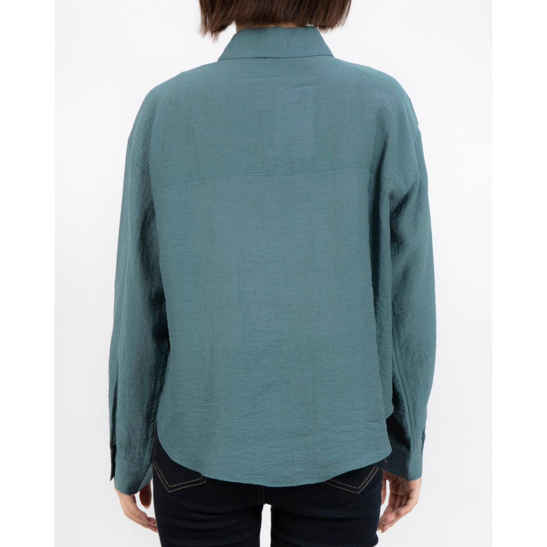 インタープラネット INTERPLANET リネンレーヨンサマーシャツ (ブルー) ブルー