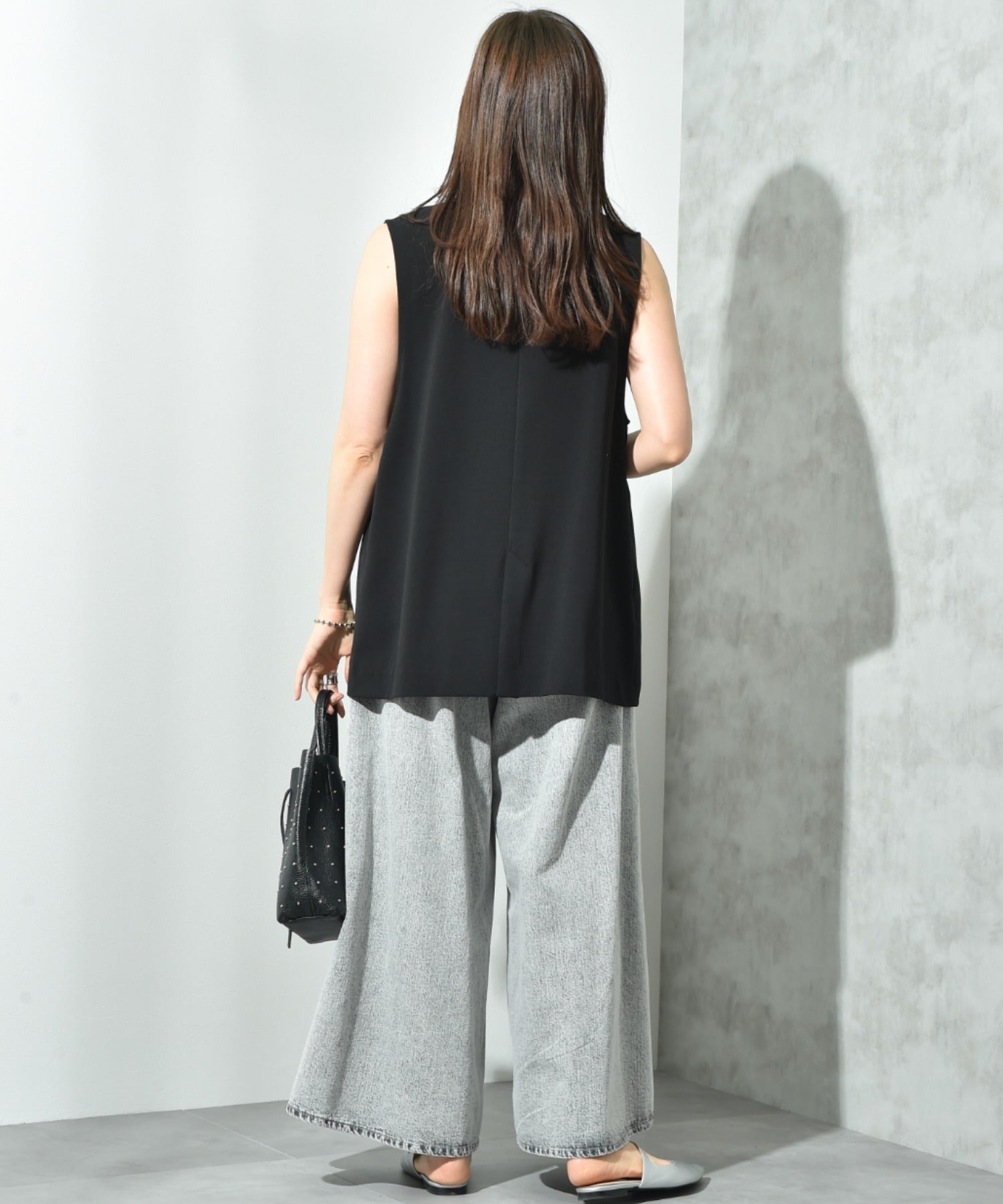 インタープラネット INTERPLANET 【CLOCHE】接触冷感ダブルベスト (ブラック) ブラック