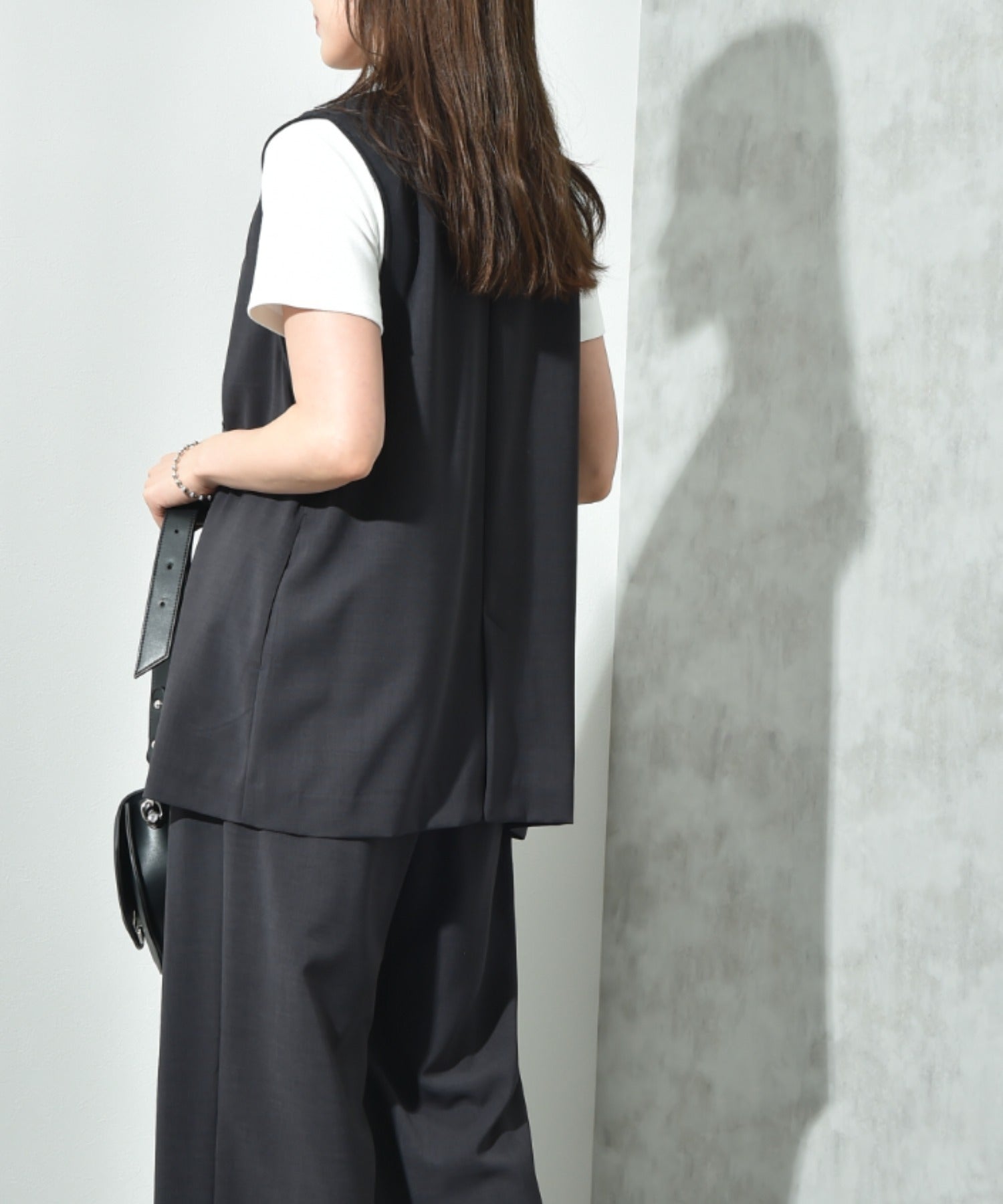 インタープラネット INTERPLANET 【CLOCHE】接触冷感ダブルベスト (ブラック) ブラック