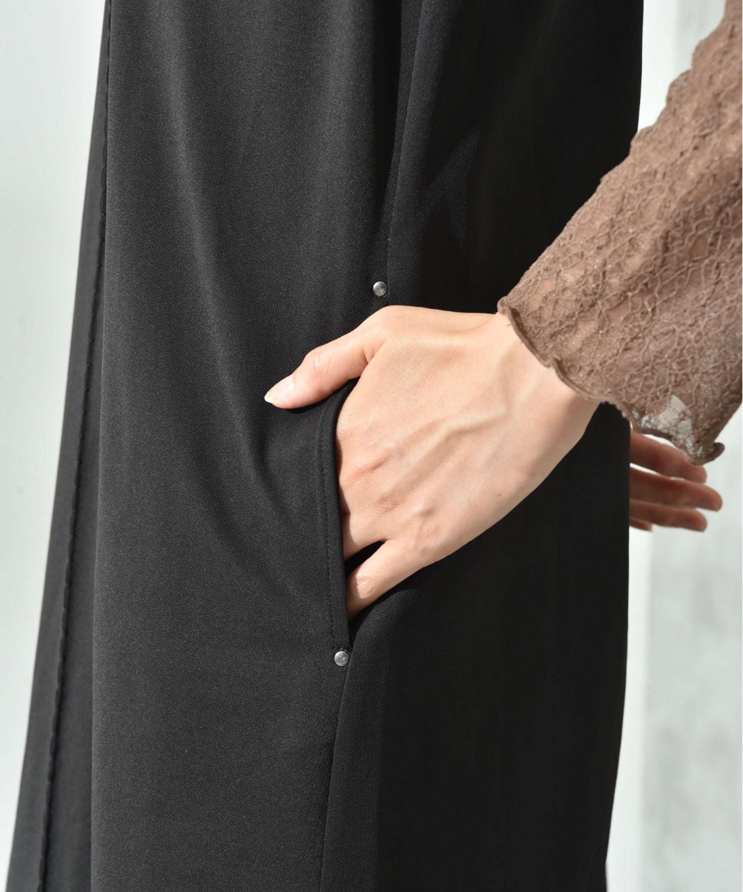 インタープラネット INTERPLANET ジャージーピンタックノースリワンピース (ブルー) ブルー