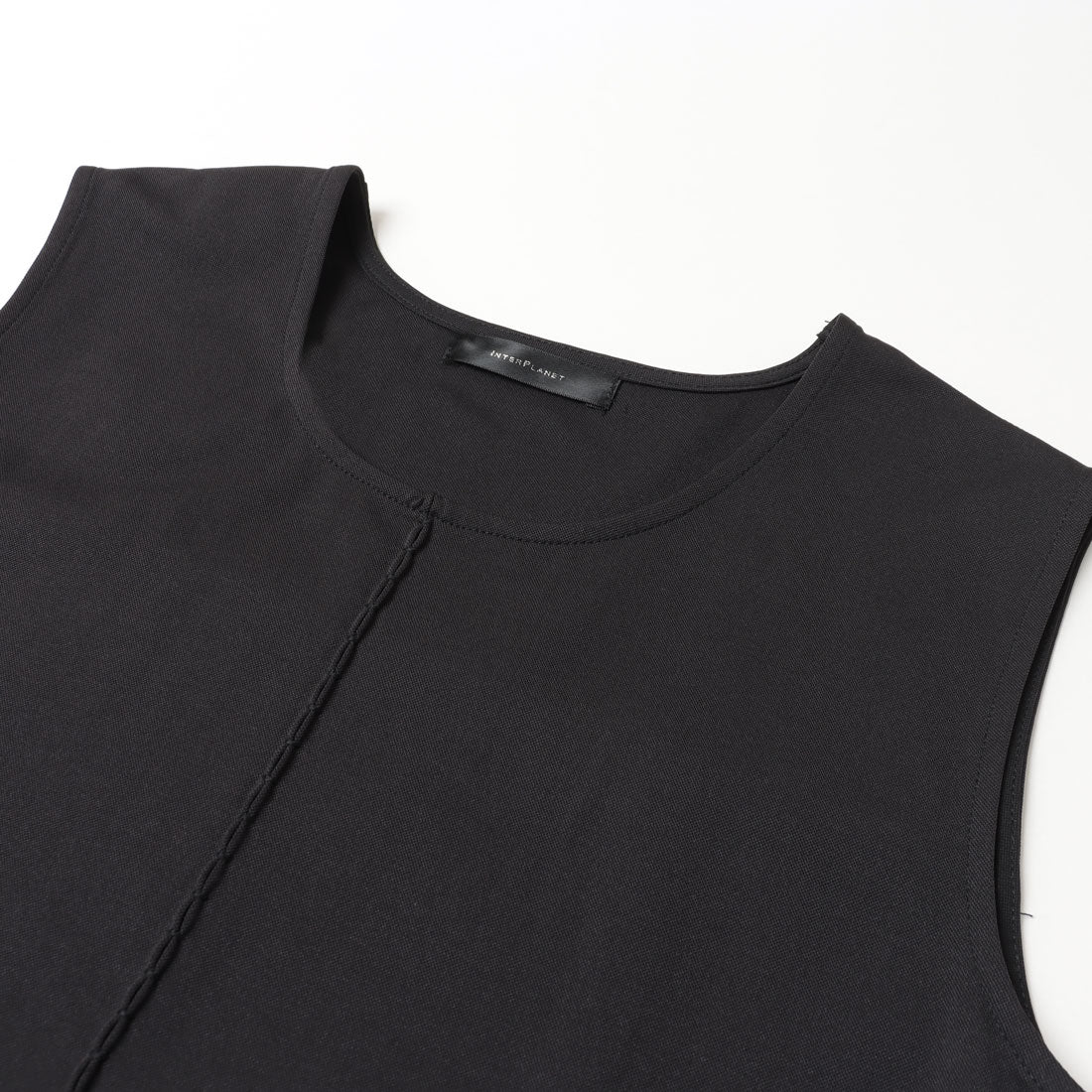 インタープラネット INTERPLANET ジャージーピンタックノースリワンピース (ブルー) ブルー