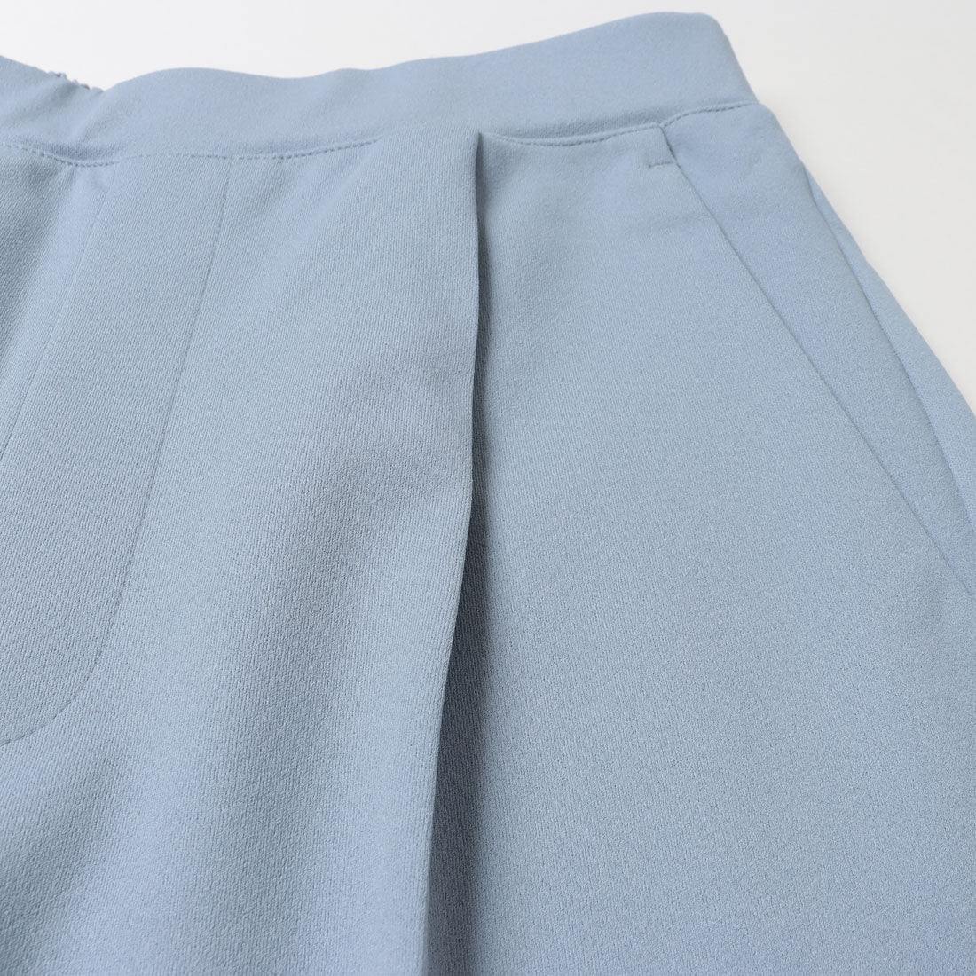 インタープラネット INTERPLANET カットジョーゼットイージーストレートパンツ (ライトベージュ) ライトベージュ