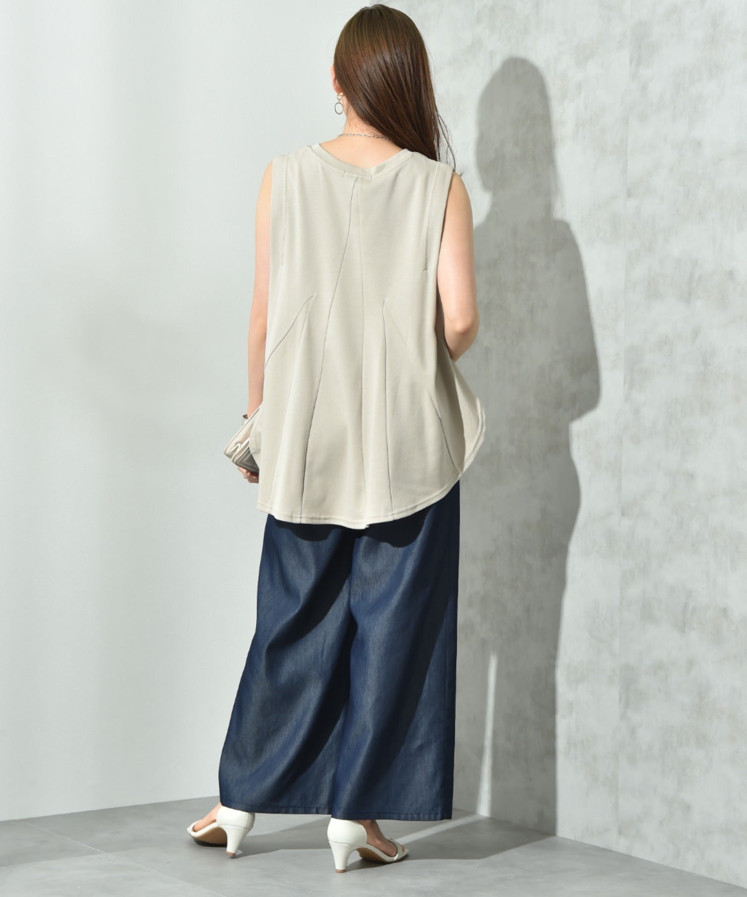 インタープラネット INTERPLANET 【接触冷感】パネル切替ノースリプルオーバー (グレージュ) グレージュ