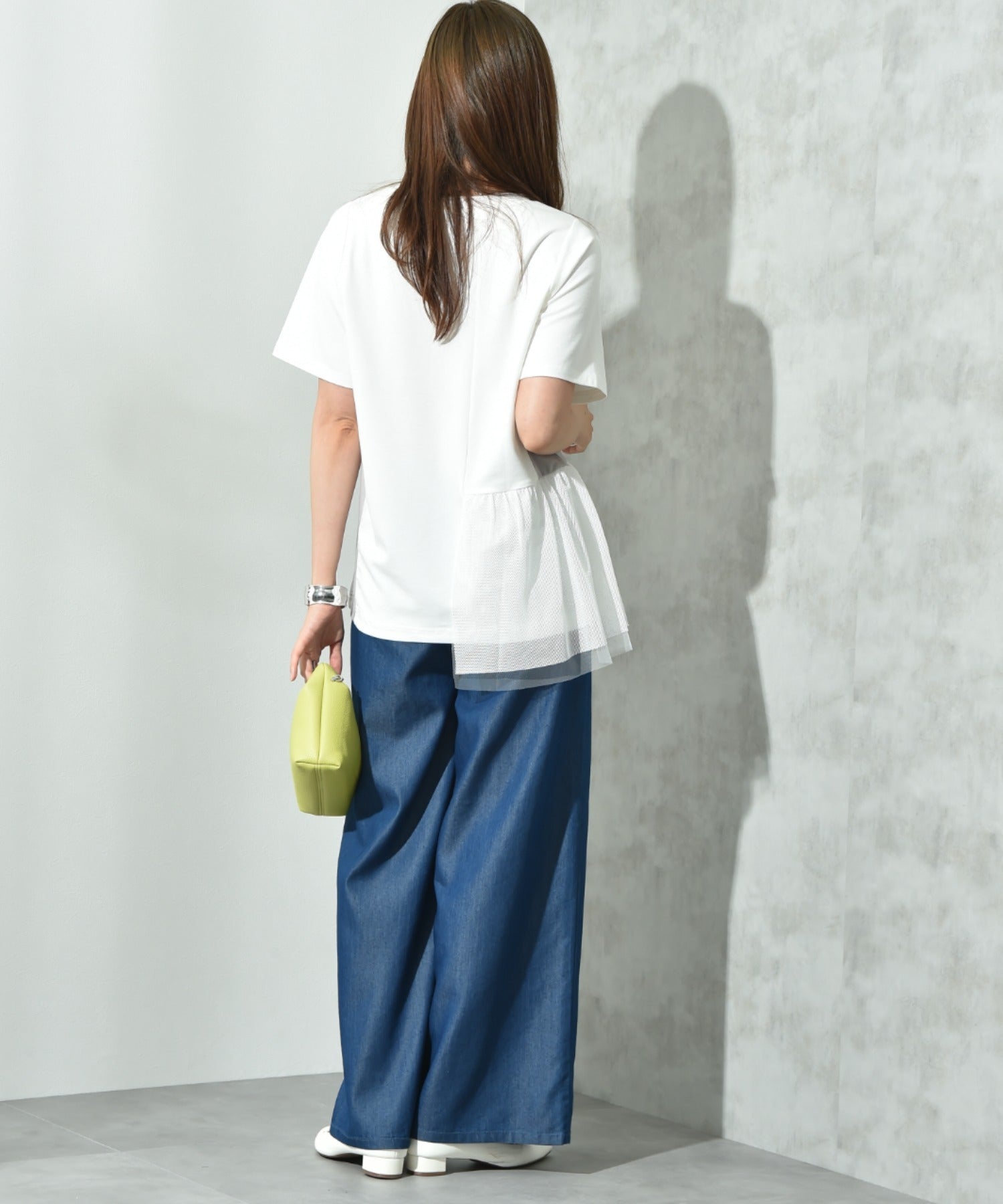 インタープラネット INTERPLANET 裾メッシュ切替プルオーバー (ホワイト) ホワイト