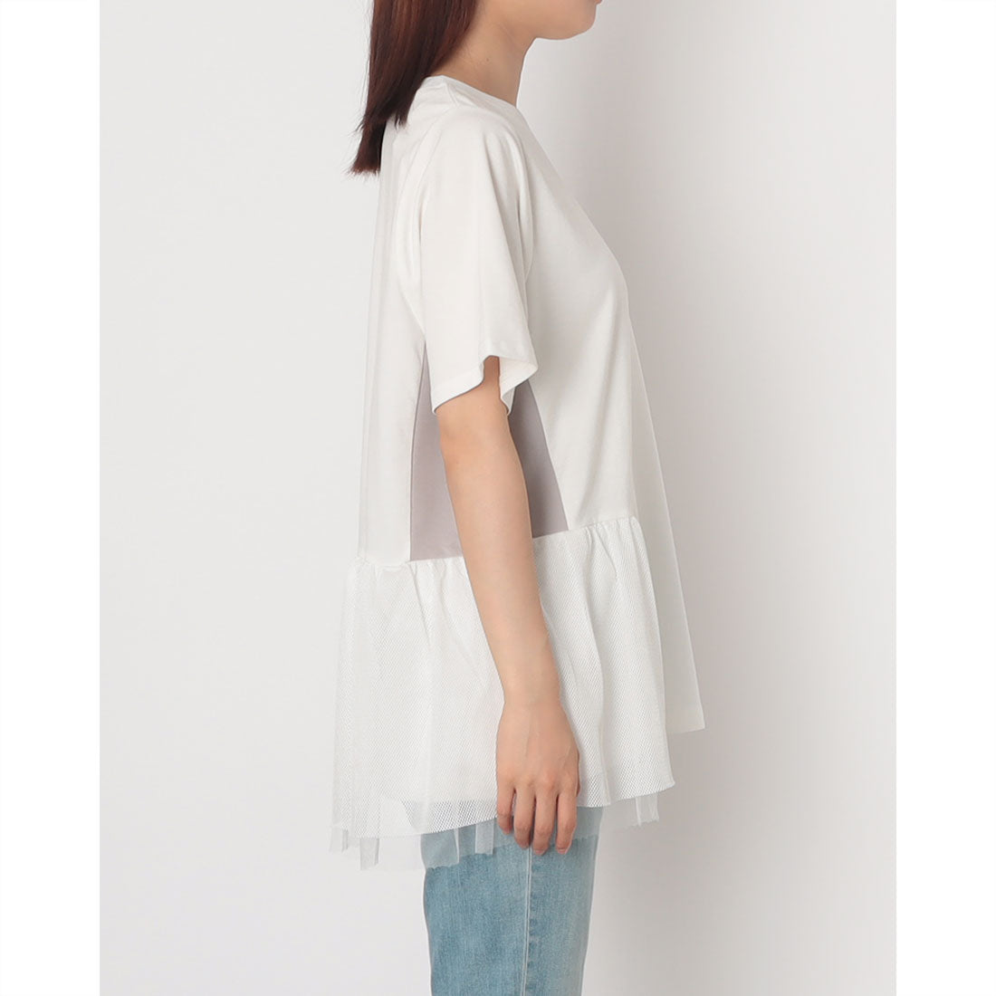 インタープラネット INTERPLANET 裾メッシュ切替プルオーバー (ホワイト) ホワイト