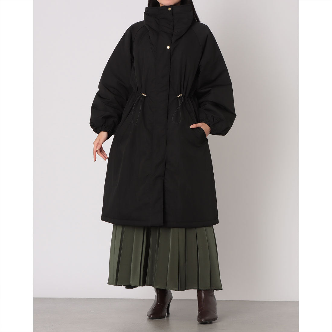 インタープラネット INTERPLANET ウ゛ィンテージクロスZIPロングコート (ブラック) ブラック