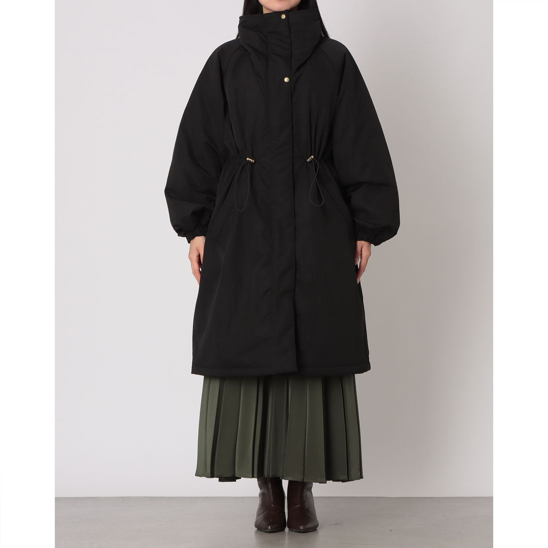 インタープラネット INTERPLANET ウ゛ィンテージクロスZIPロングコート (ブラック) ブラック