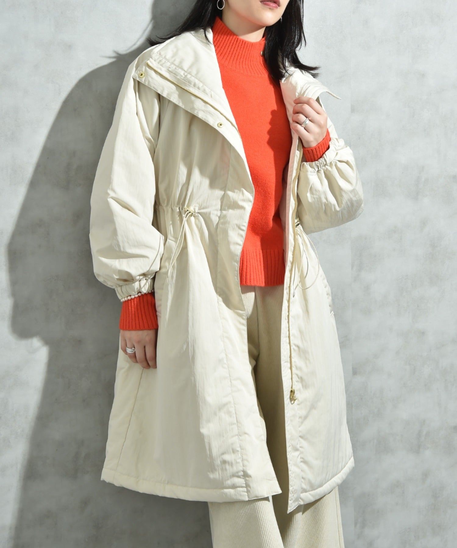 インタープラネット INTERPLANET ウ゛ィンテージクロスZIPロングコート (ブラック) ブラック