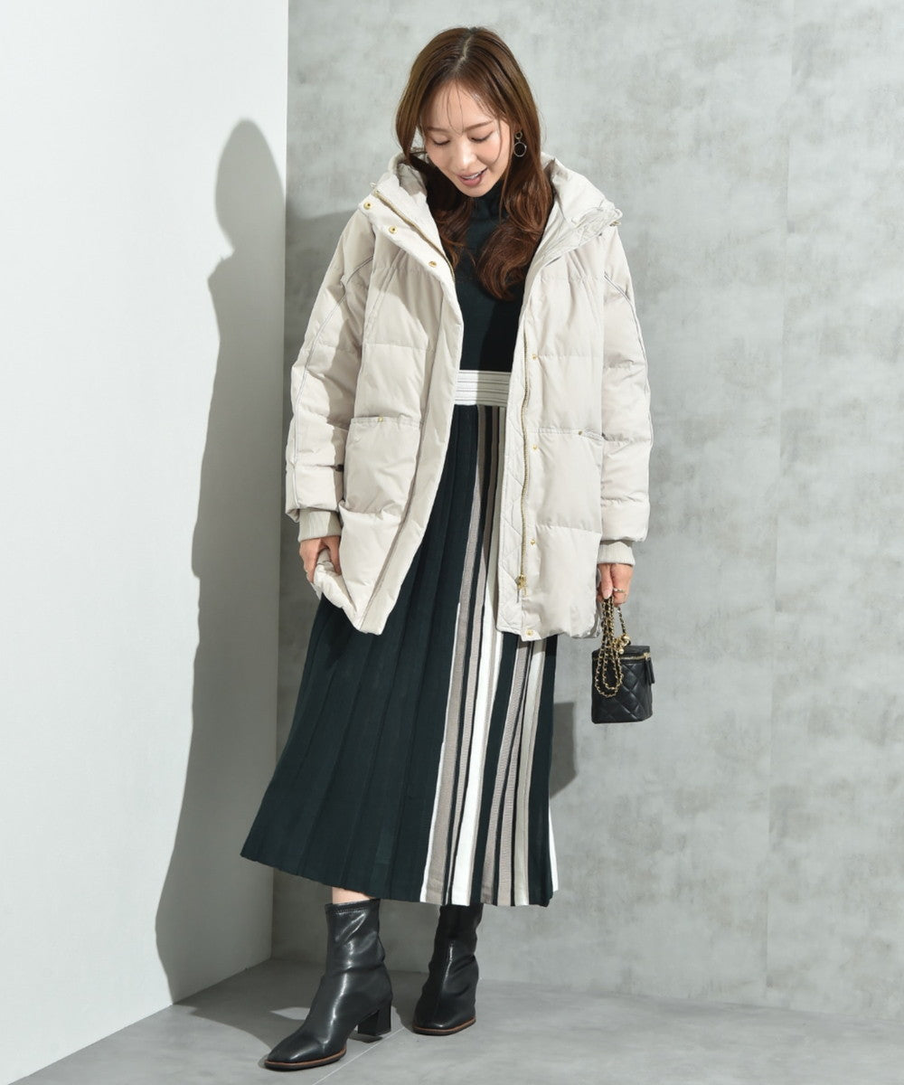 インタープラネット INTERPLANET ストレッチフードミドルピュアダウン (グレージュ) グレージュ