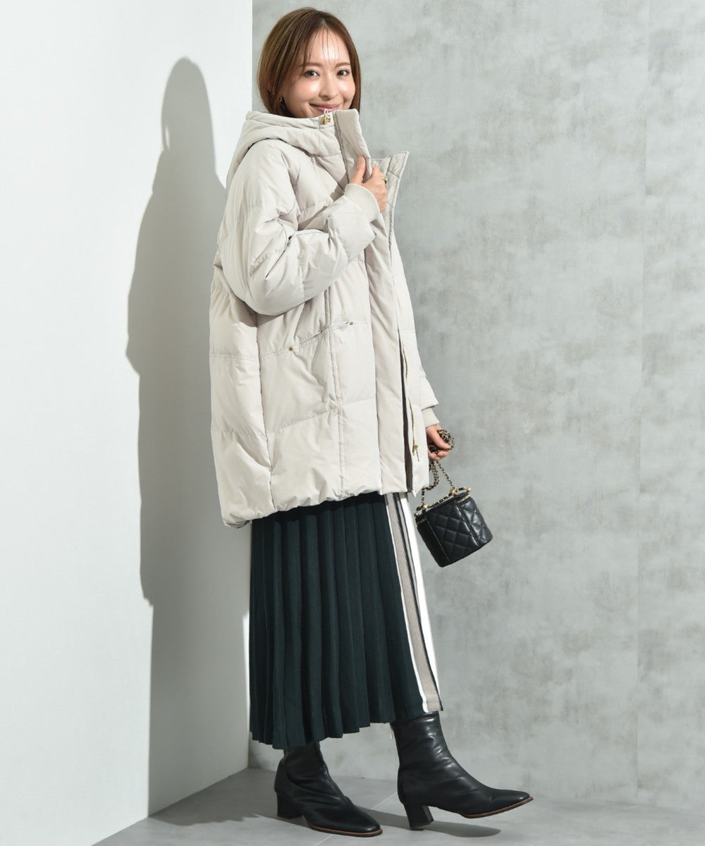 インタープラネット INTERPLANET ストレッチフードミドルピュアダウン (グレージュ) グレージュ