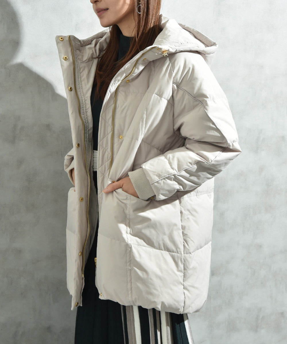 インタープラネット INTERPLANET ストレッチフードミドルピュアダウン (グレージュ) グレージュ