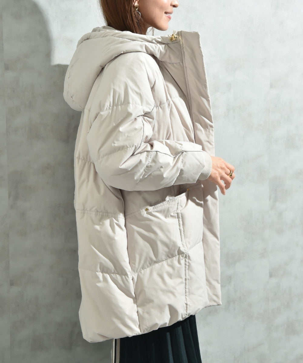 インタープラネット INTERPLANET ストレッチフードミドルピュアダウン (グレージュ) グレージュ